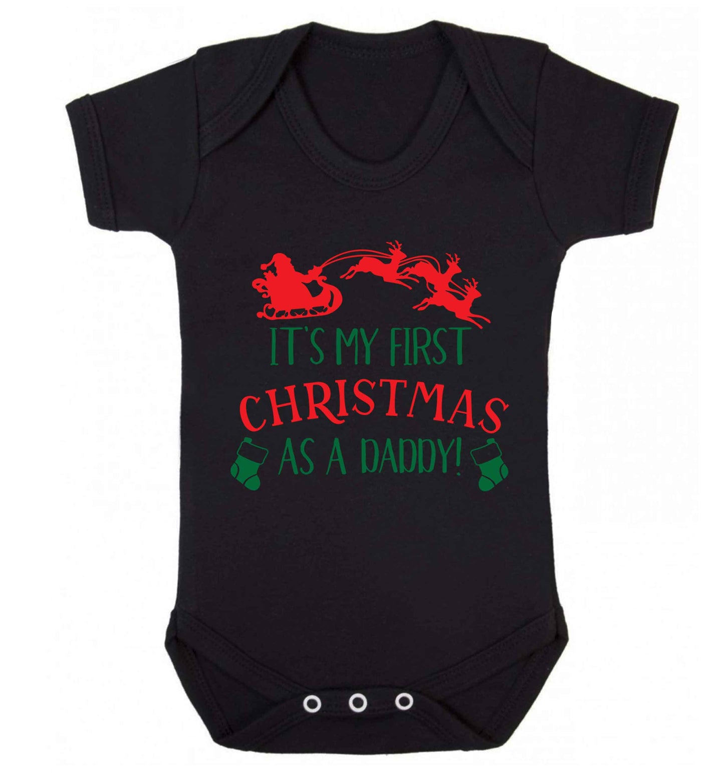 It's my first Christmas as a daddy Baby Vest black 18-24 months