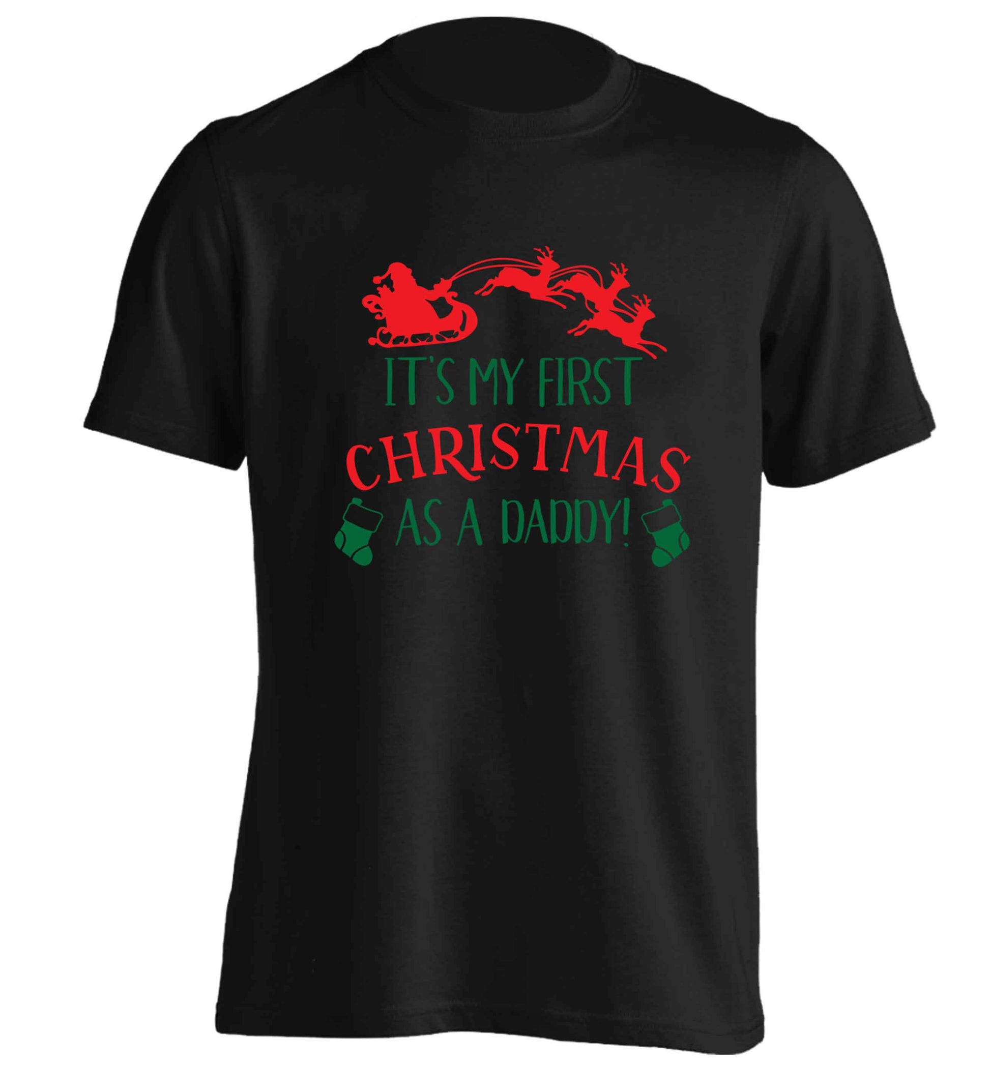 It's my first Christmas as a daddy adults unisex black Tshirt 2XL
