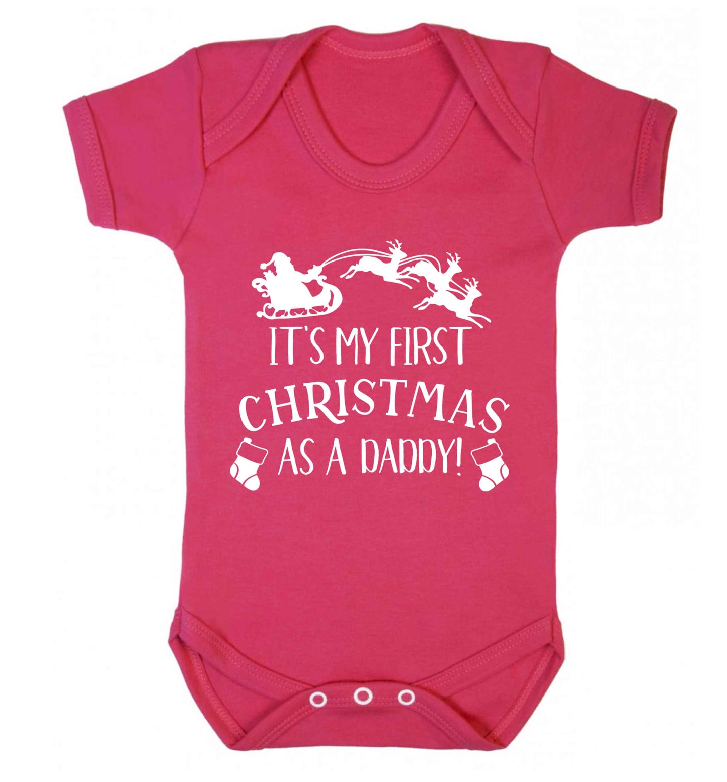 It's my first Christmas as a daddy Baby Vest dark pink 18-24 months