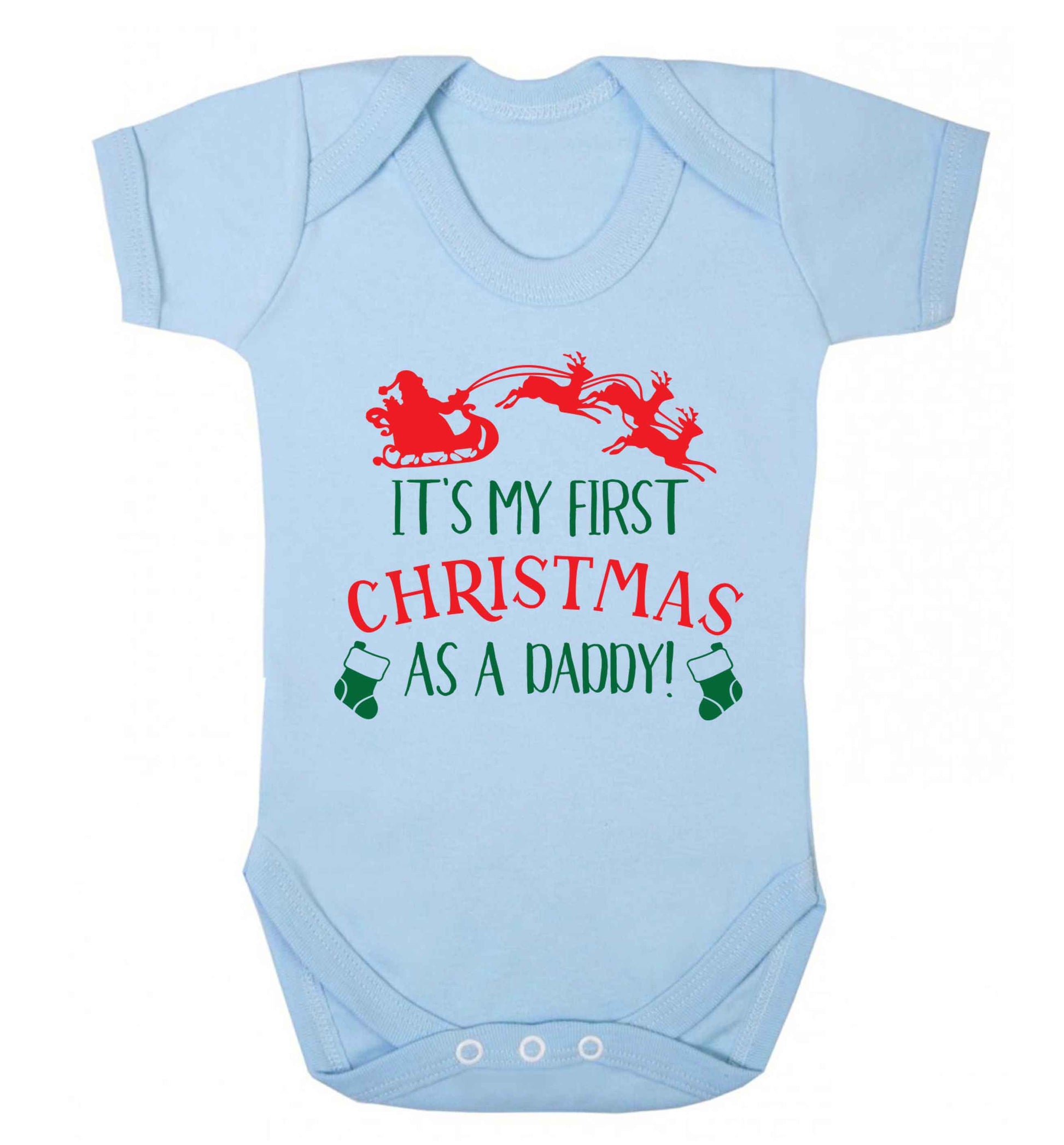 It's my first Christmas as a daddy Baby Vest pale blue 18-24 months