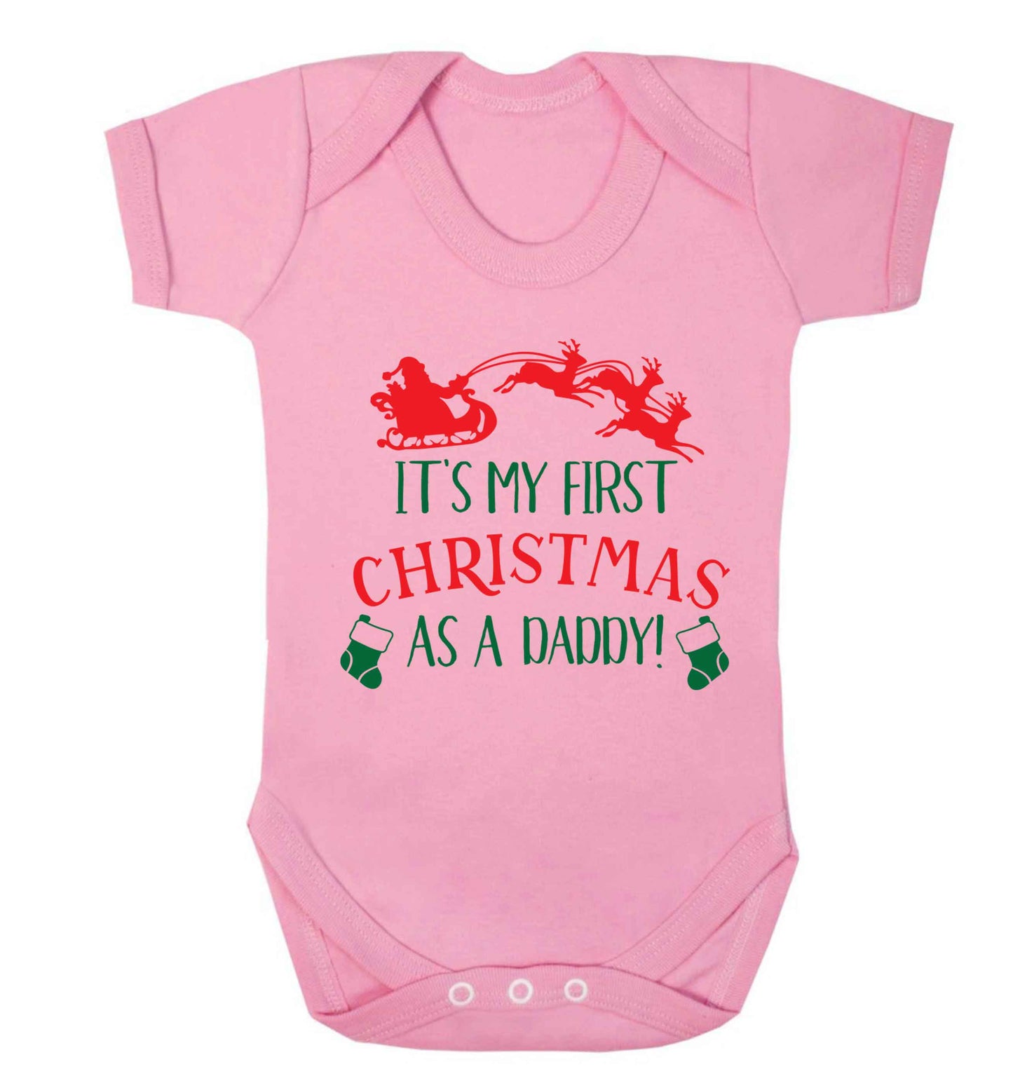 It's my first Christmas as a daddy Baby Vest pale pink 18-24 months