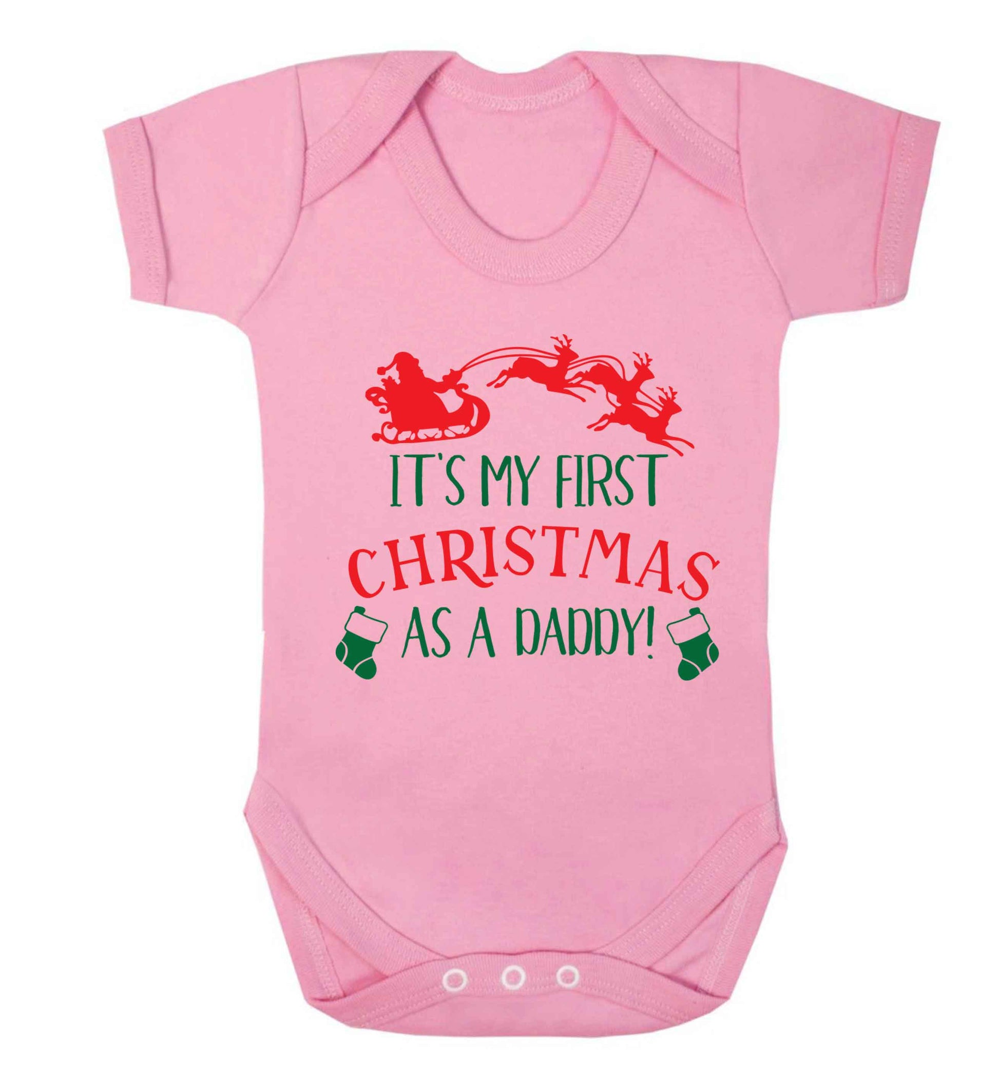 It's my first Christmas as a daddy Baby Vest pale pink 18-24 months