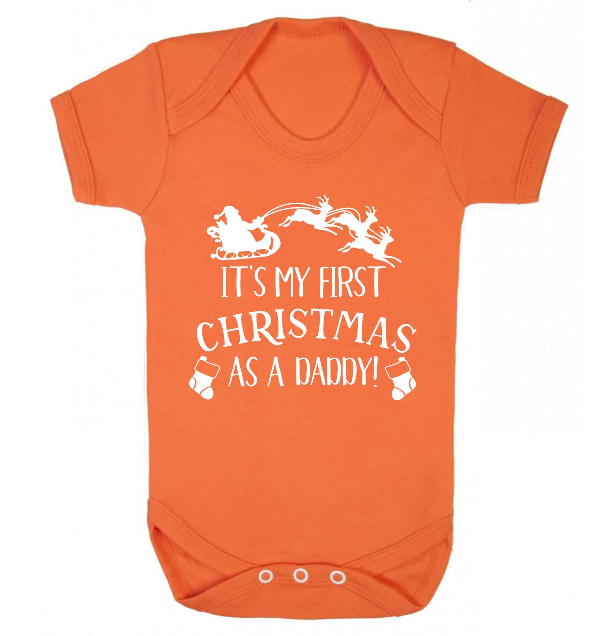 It's my first Christmas as a daddy Baby Vest orange 18-24 months