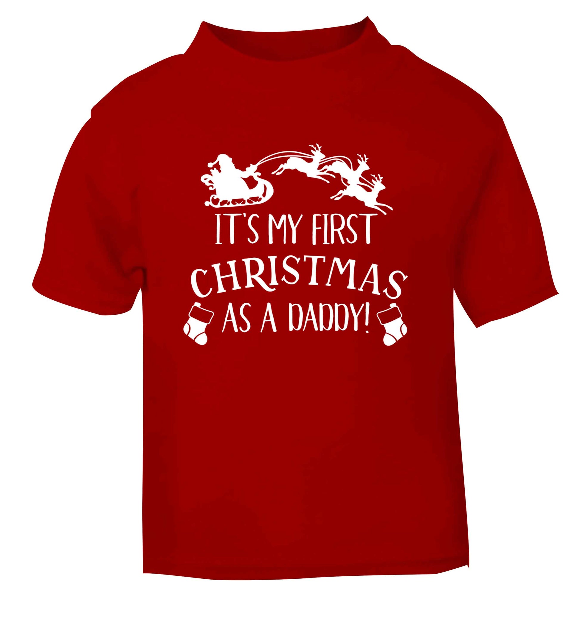 It's my first Christmas as a daddy red Baby Toddler Tshirt 2 Years