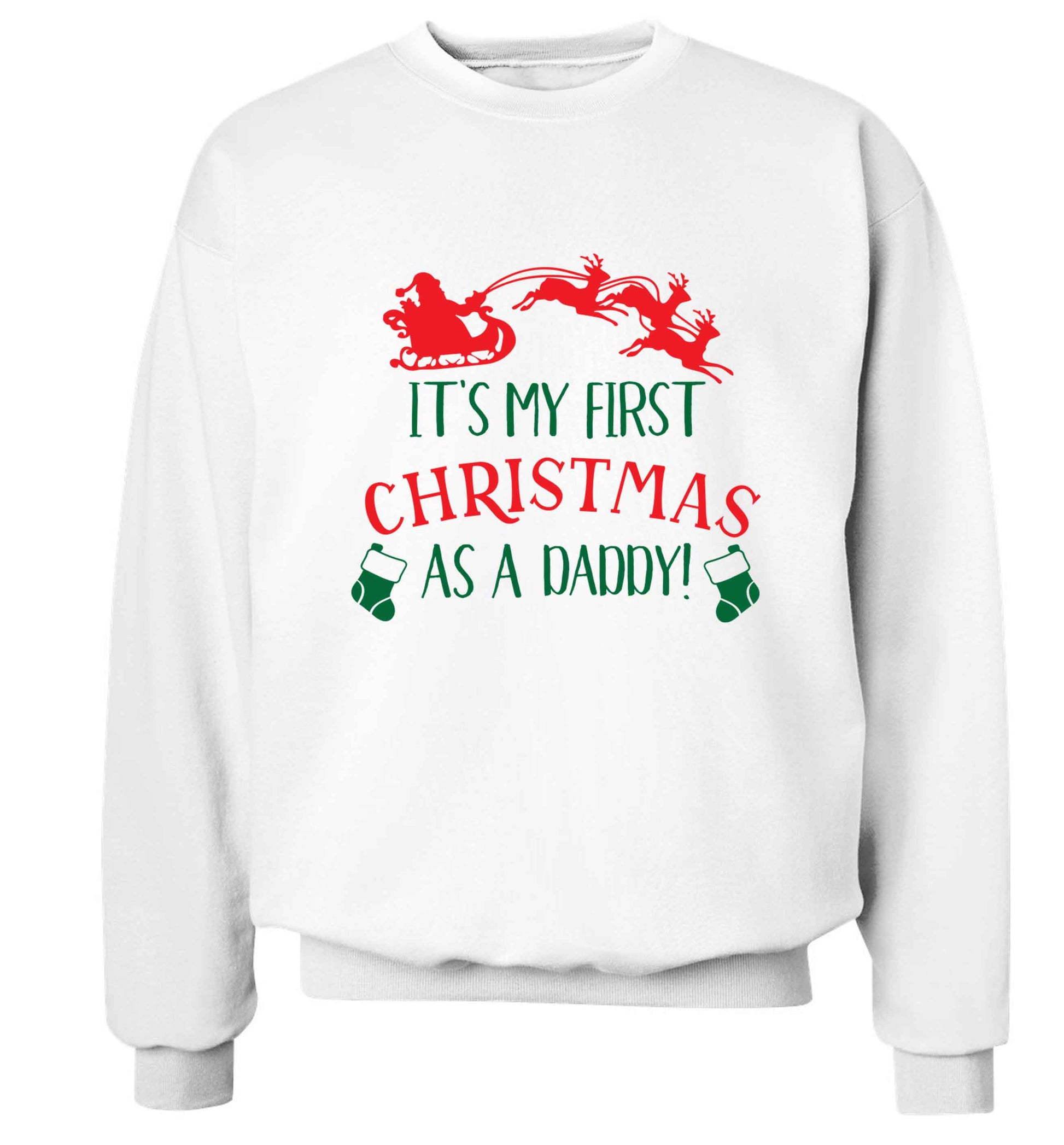 It's my first Christmas as a daddy Adult's unisex white Sweater 2XL