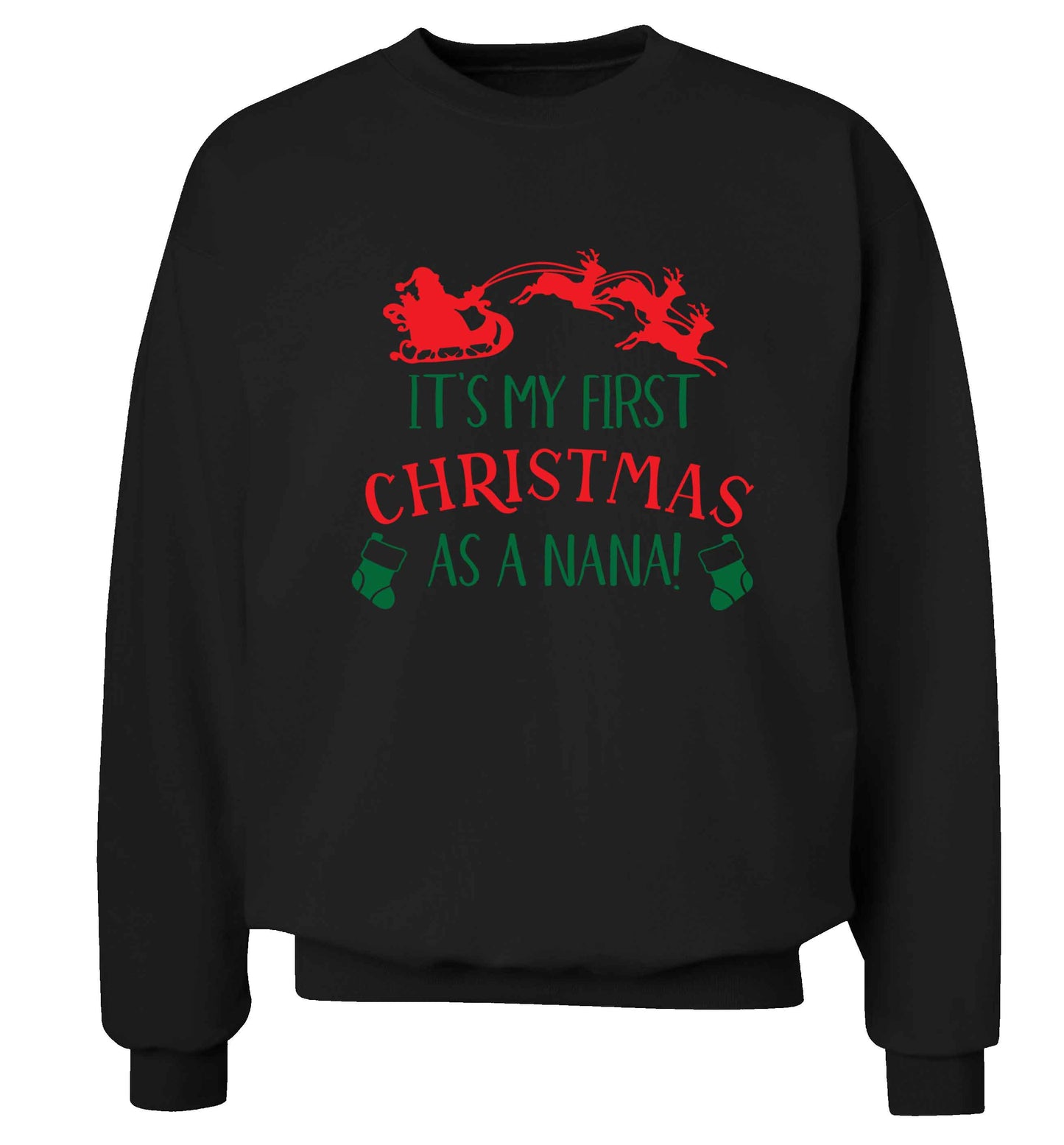 It's my first Christmas as a nana Adult's unisex black Sweater 2XL