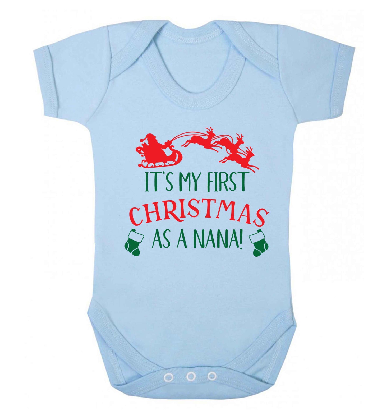 It's my first Christmas as a nana Baby Vest pale blue 18-24 months