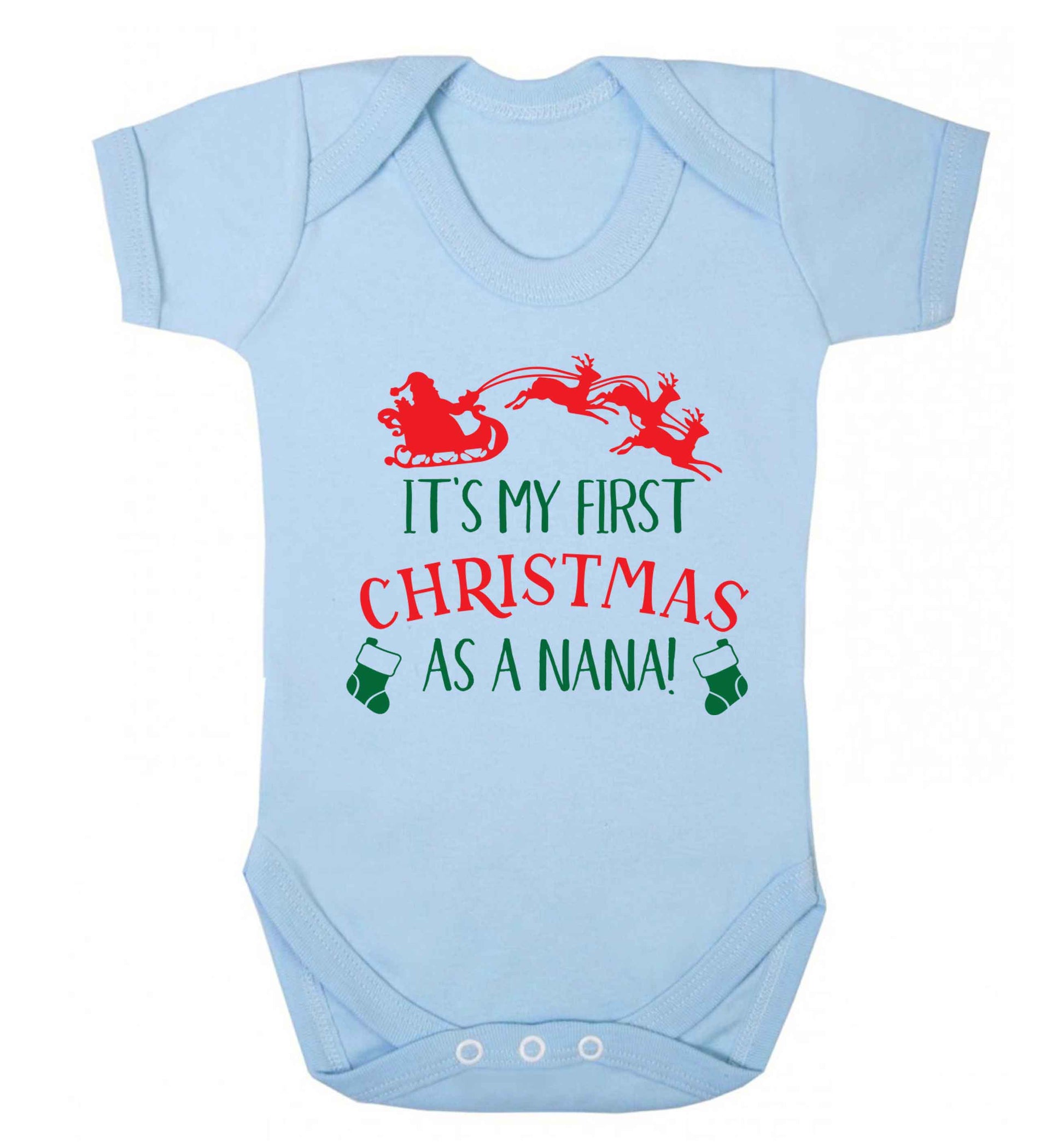 It's my first Christmas as a nana Baby Vest pale blue 18-24 months