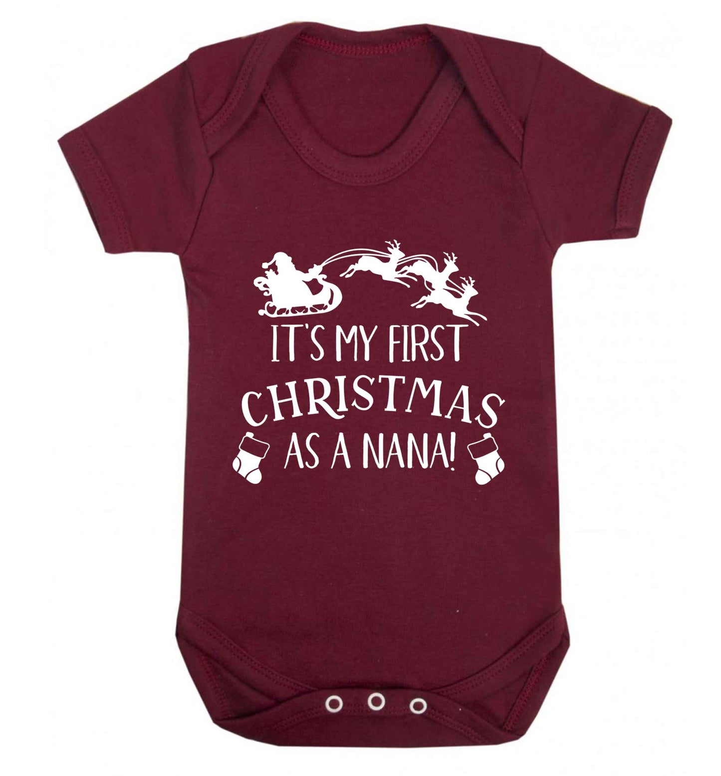 It's my first Christmas as a nana Baby Vest maroon 18-24 months
