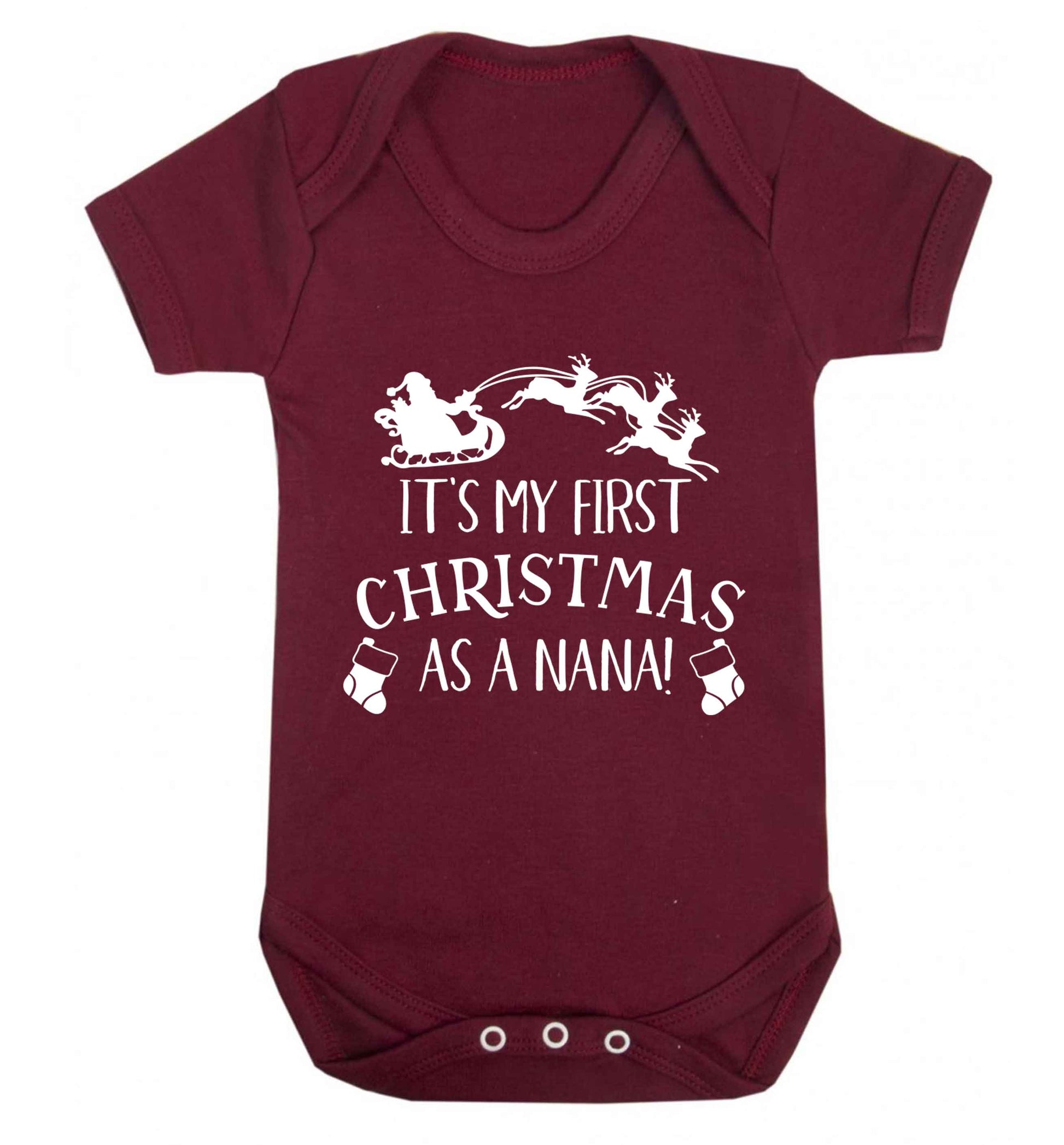 It's my first Christmas as a nana Baby Vest maroon 18-24 months