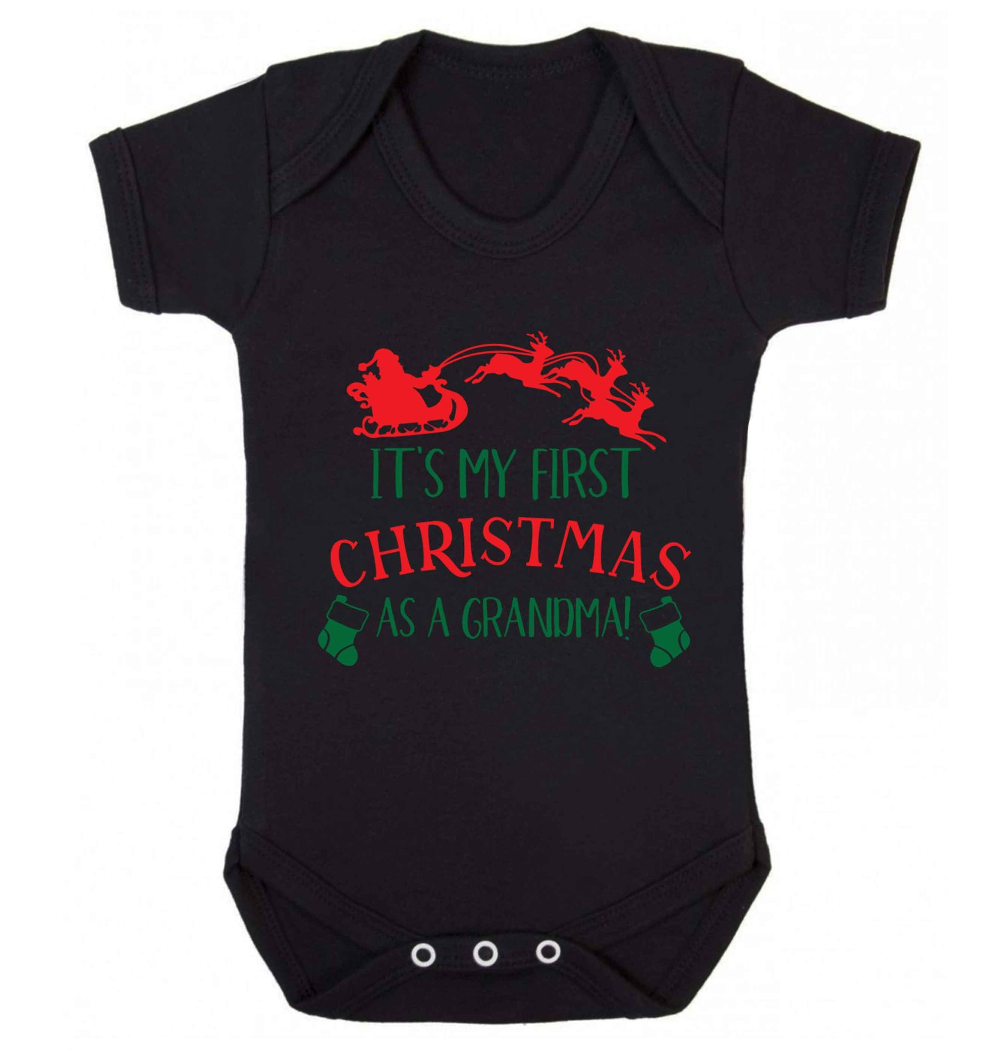 It's my first Christmas as a grandma! Baby Vest black 18-24 months