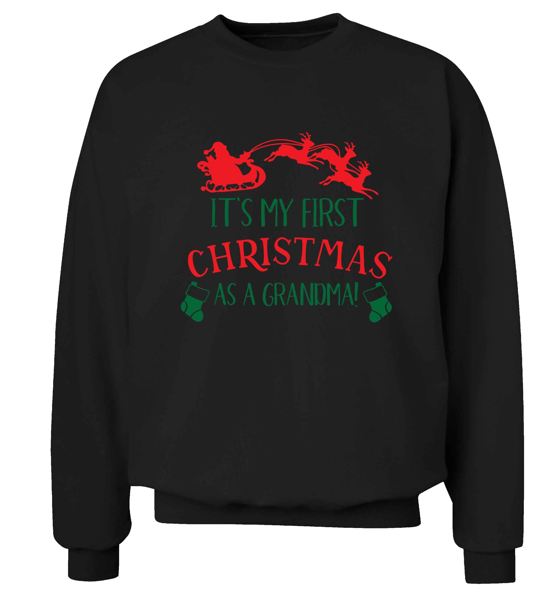 It's my first Christmas as a grandma! Adult's unisex black Sweater 2XL
