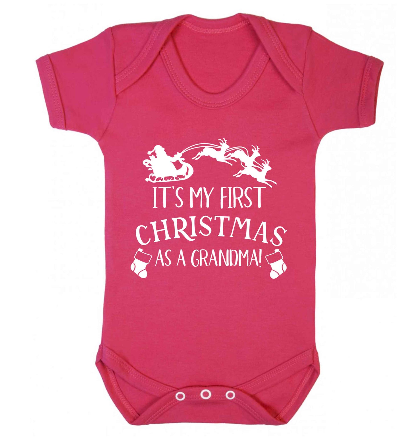 It's my first Christmas as a grandma! Baby Vest dark pink 18-24 months