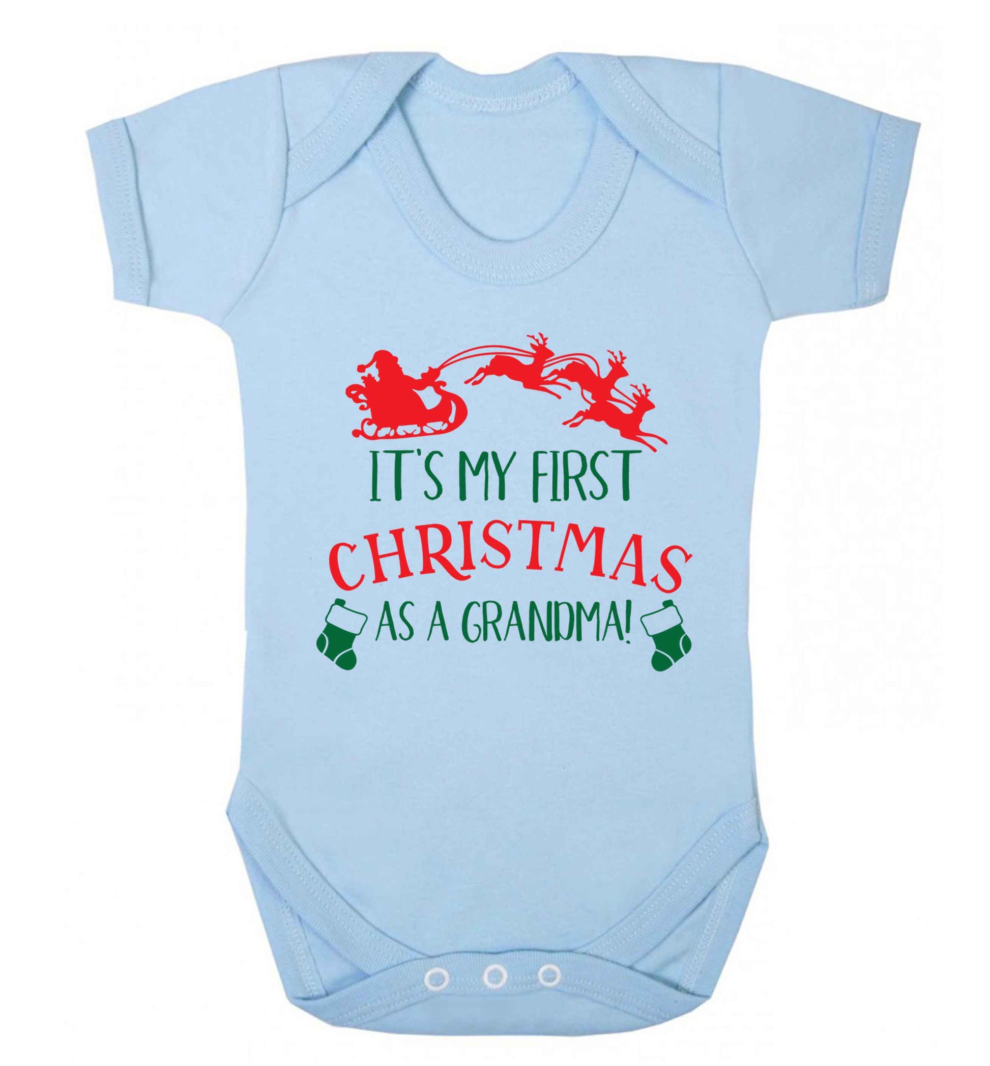 It's my first Christmas as a grandma! Baby Vest pale blue 18-24 months