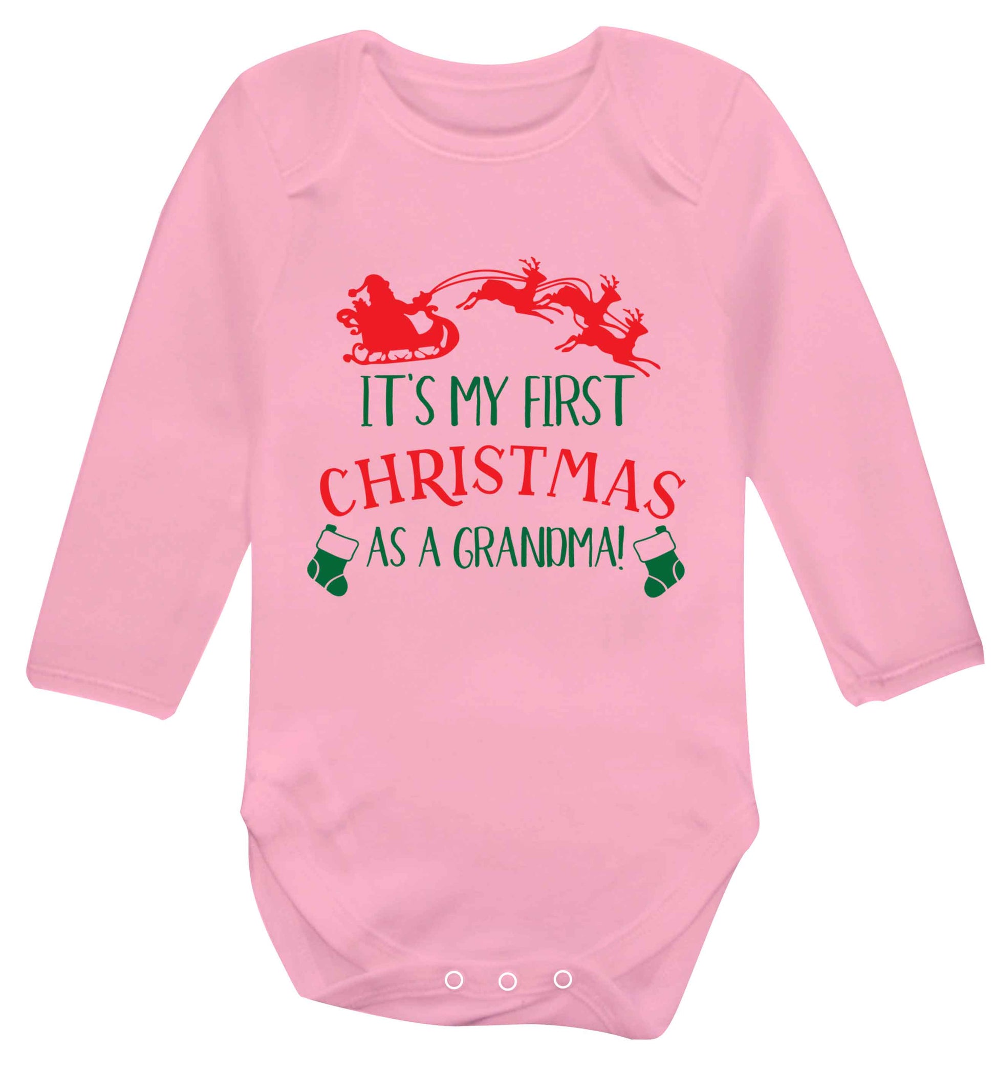 It's my first Christmas as a grandma! Baby Vest long sleeved pale pink 6-12 months