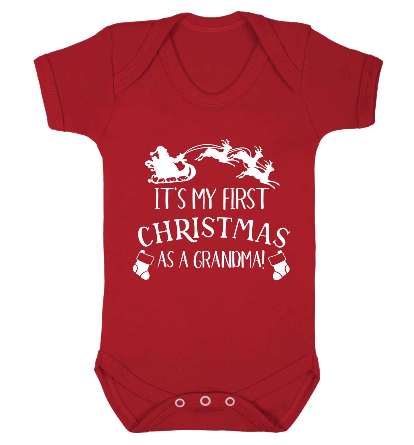 It's my first Christmas as a grandma! Baby Vest red 18-24 months