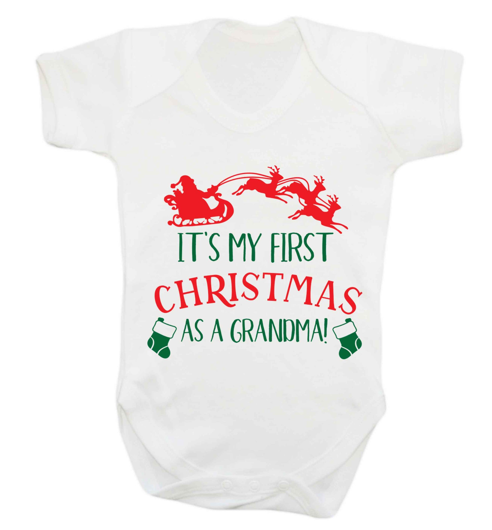 It's my first Christmas as a grandma! Baby Vest white 18-24 months