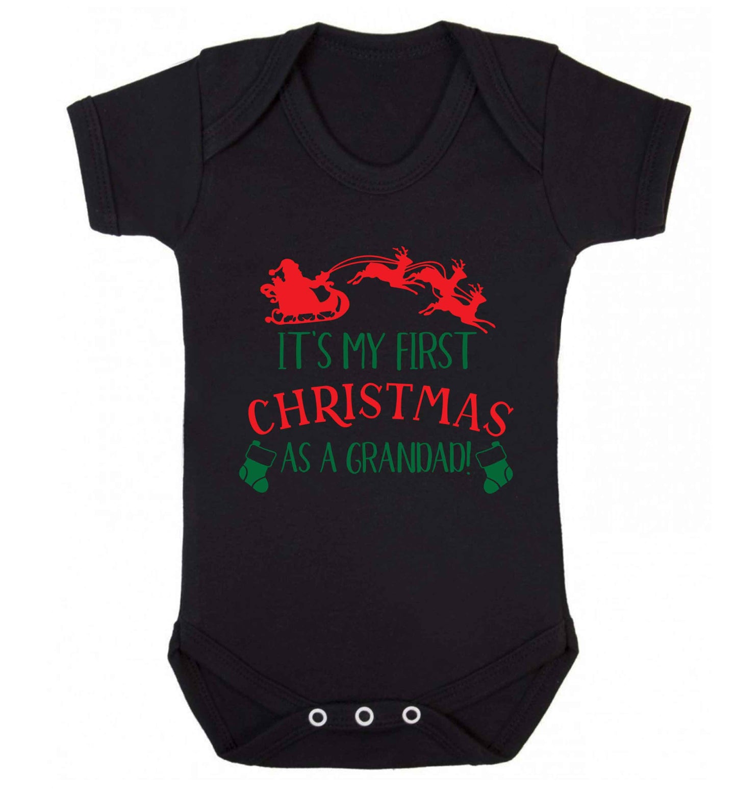 It's my first Christmas as a grandad! Baby Vest black 18-24 months