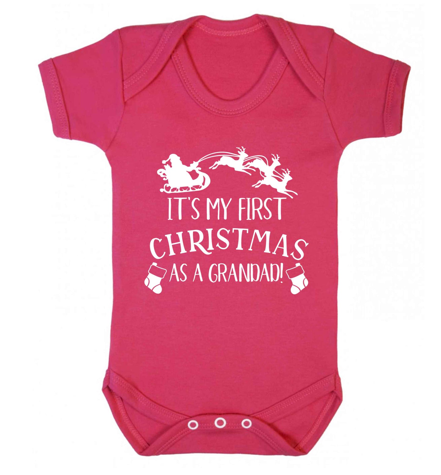It's my first Christmas as a grandad! Baby Vest dark pink 18-24 months