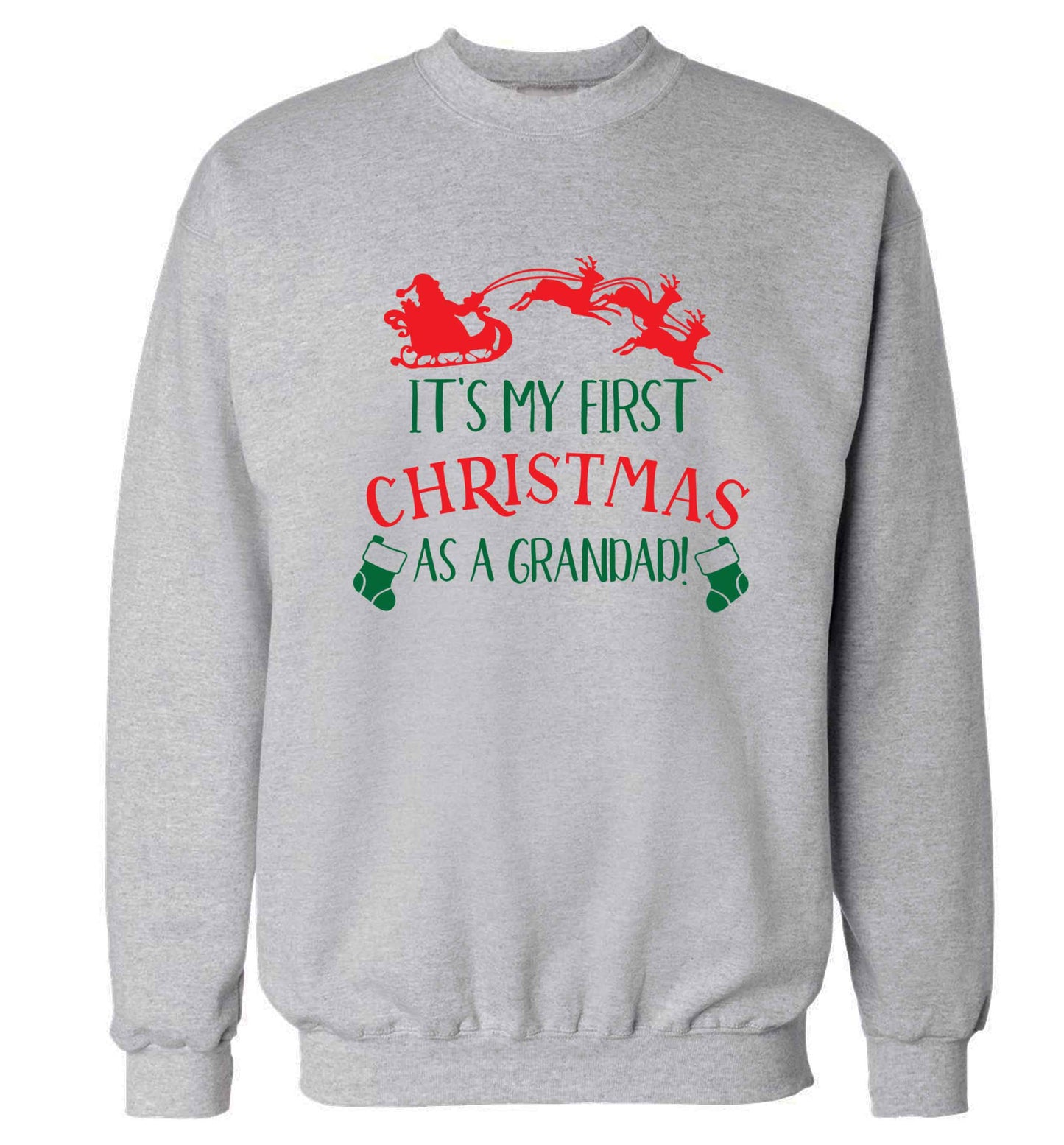 It's my first Christmas as a grandad! Adult's unisex grey Sweater 2XL