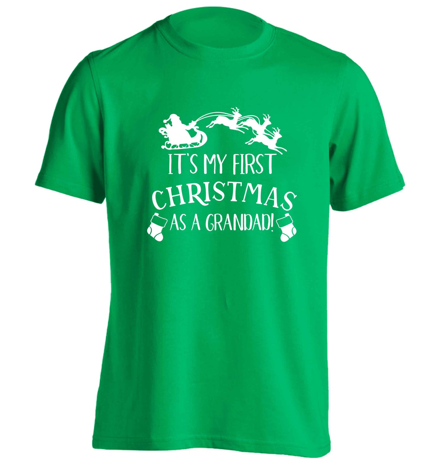 It's my first Christmas as a grandad! adults unisex green Tshirt 2XL
