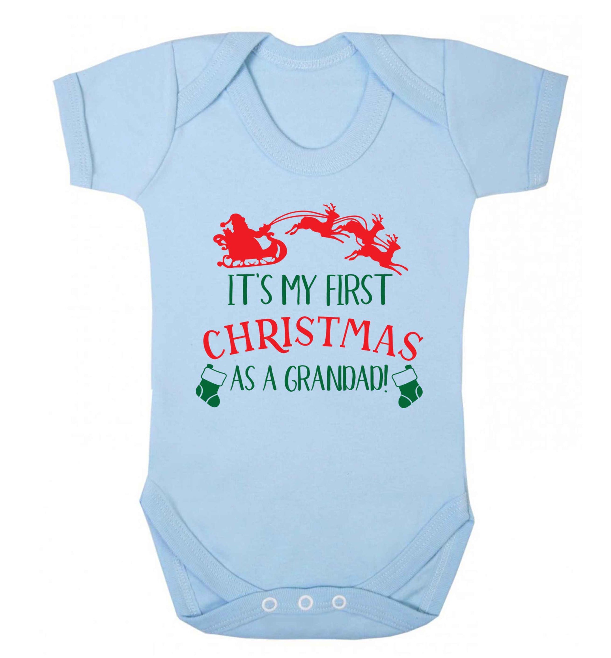 It's my first Christmas as a grandad! Baby Vest pale blue 18-24 months