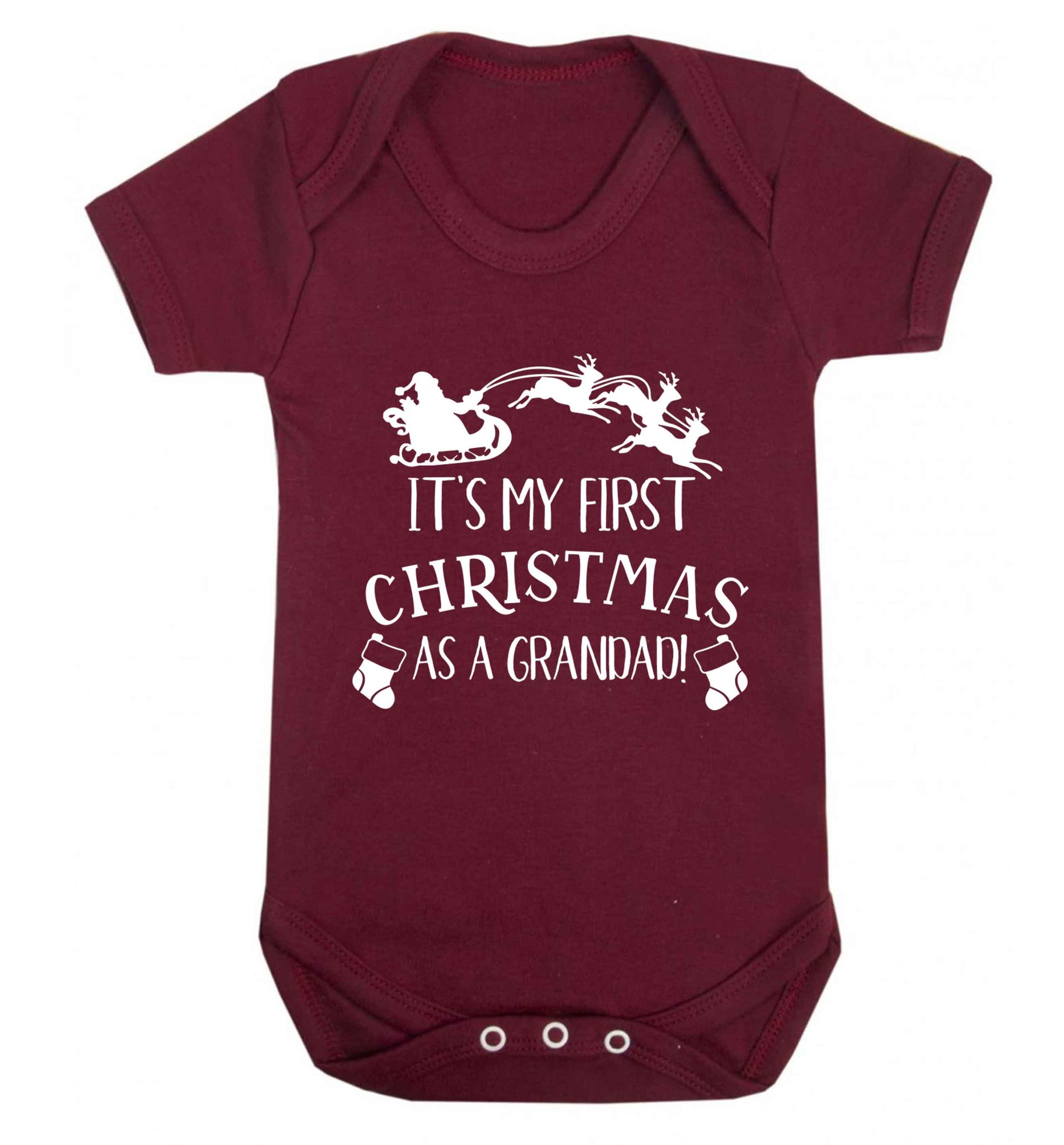 It's my first Christmas as a grandad! Baby Vest maroon 18-24 months
