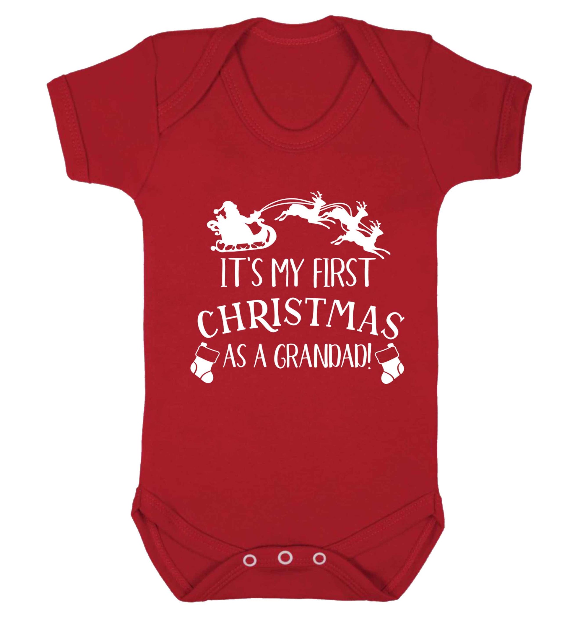 It's my first Christmas as a grandad! Baby Vest red 18-24 months
