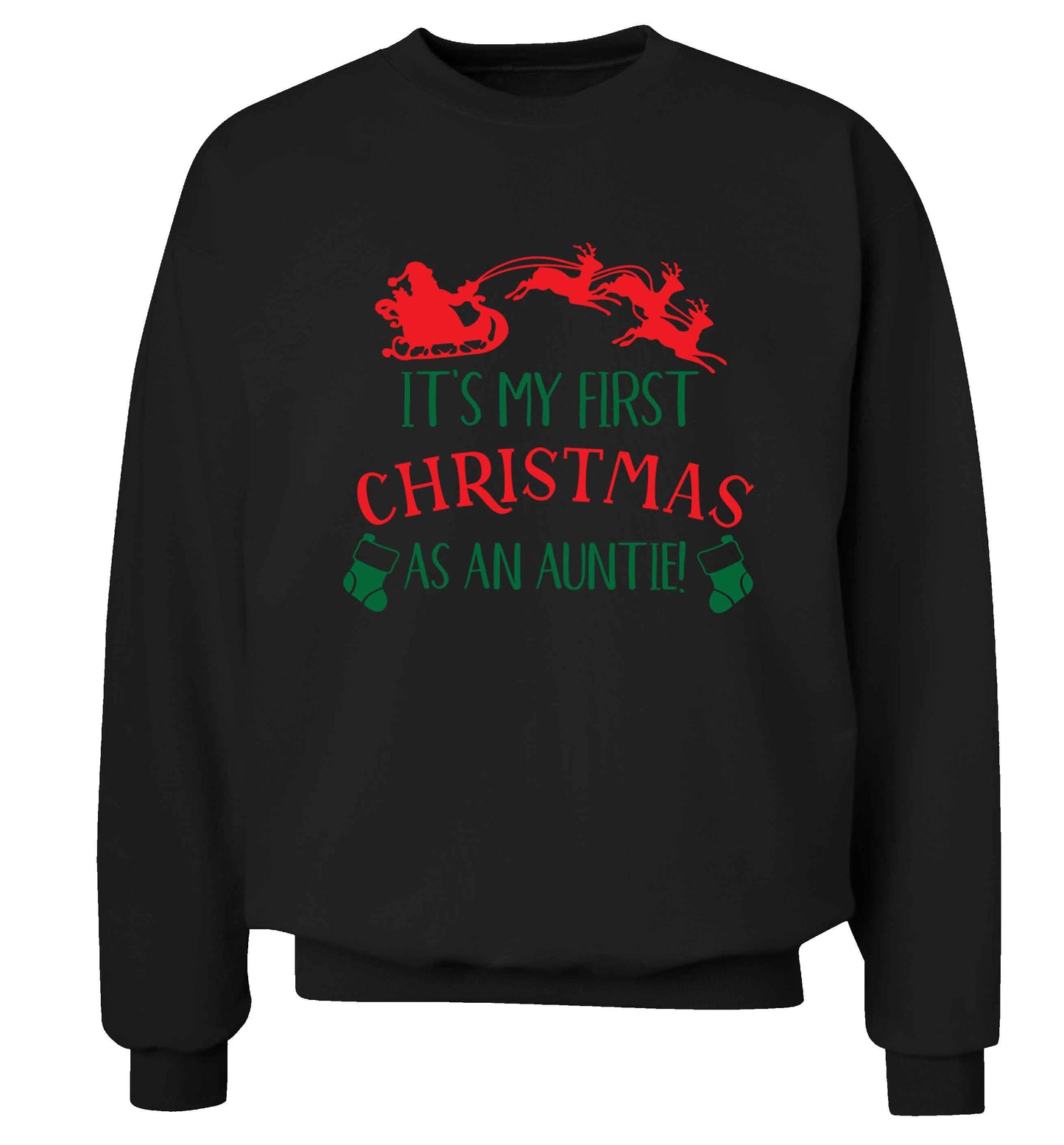 It's my first Christmas as an auntie! Adult's unisex black Sweater 2XL