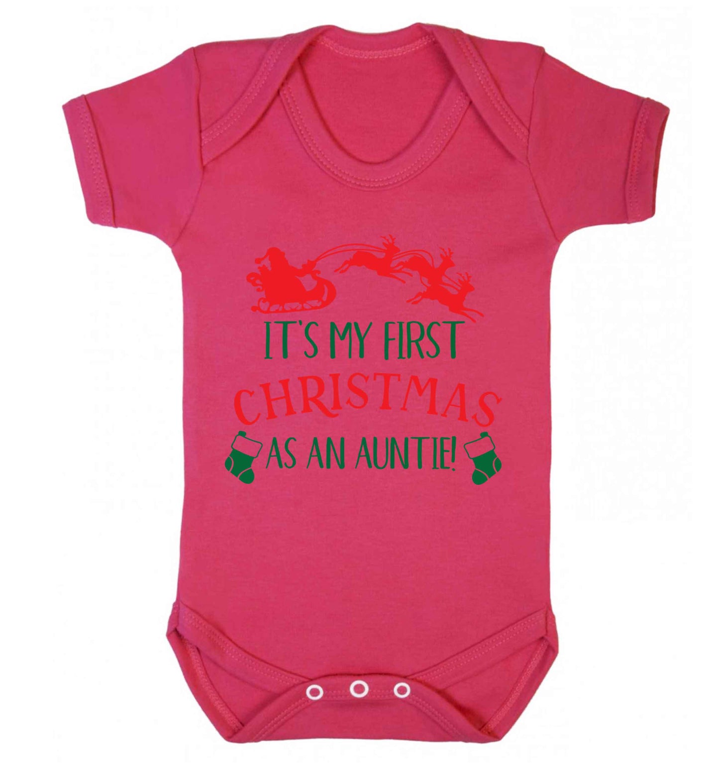 It's my first Christmas as an auntie! Baby Vest dark pink 18-24 months