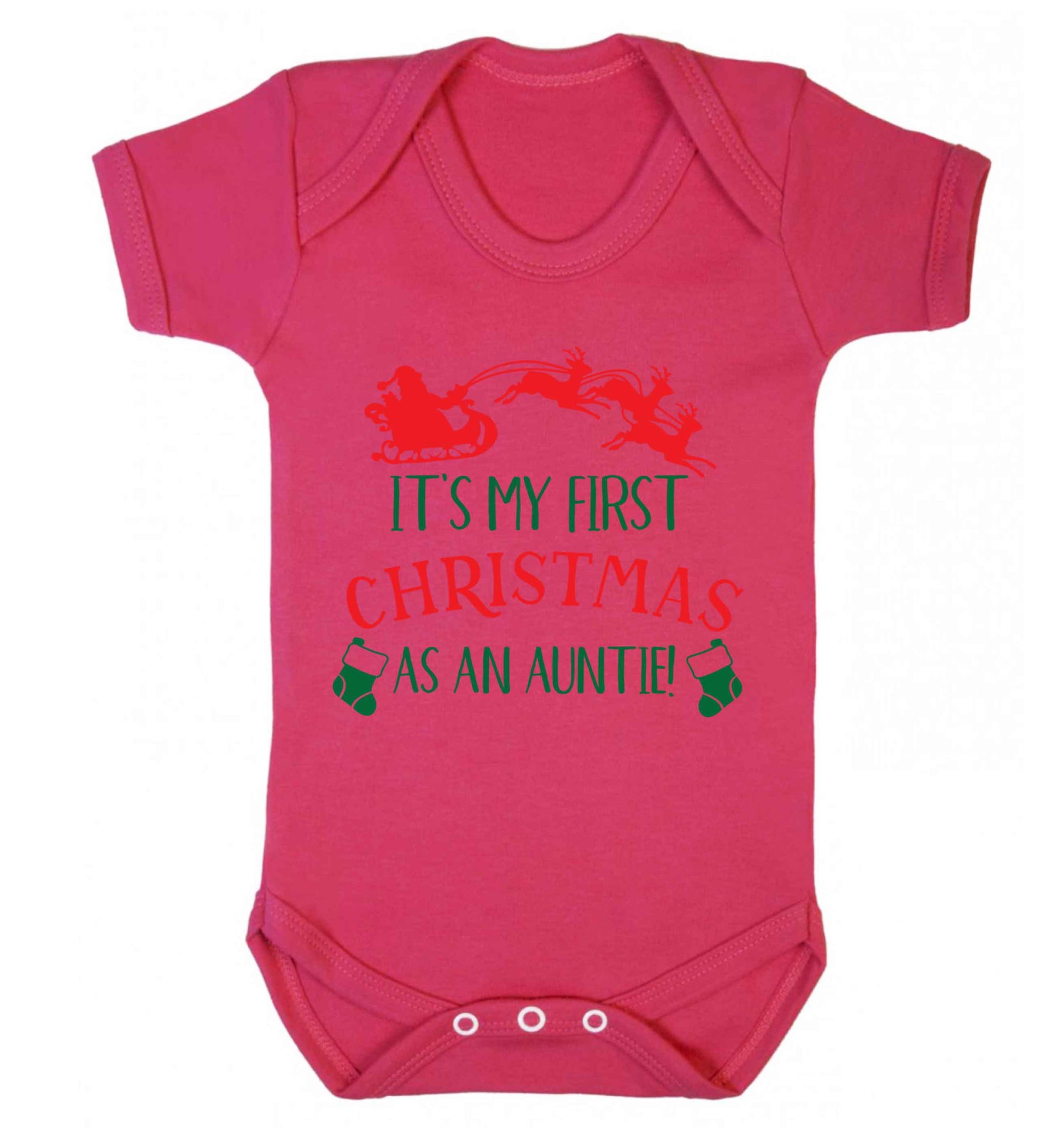 It's my first Christmas as an auntie! Baby Vest dark pink 18-24 months