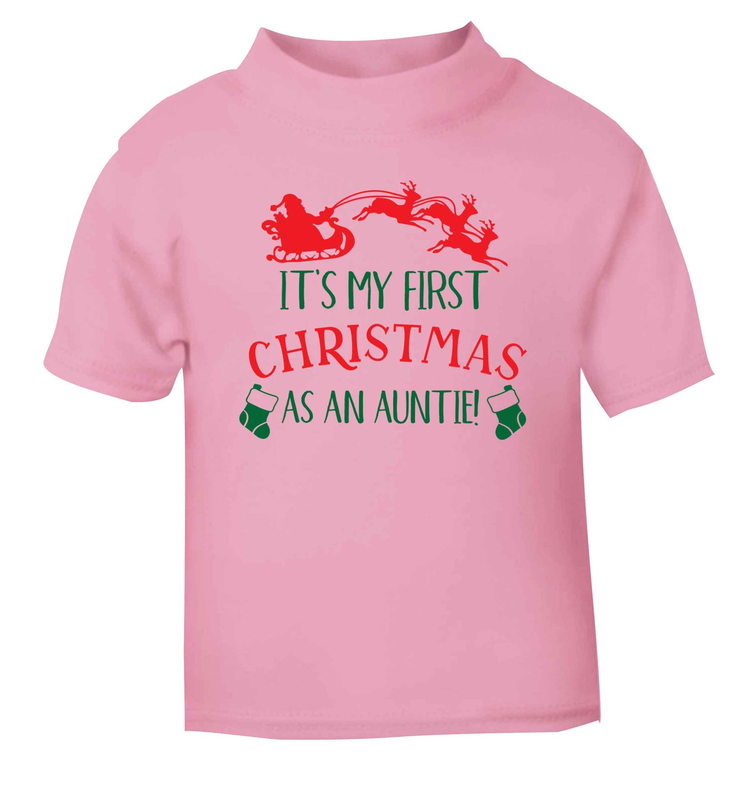 It's my first Christmas as an auntie! light pink Baby Toddler Tshirt 2 Years