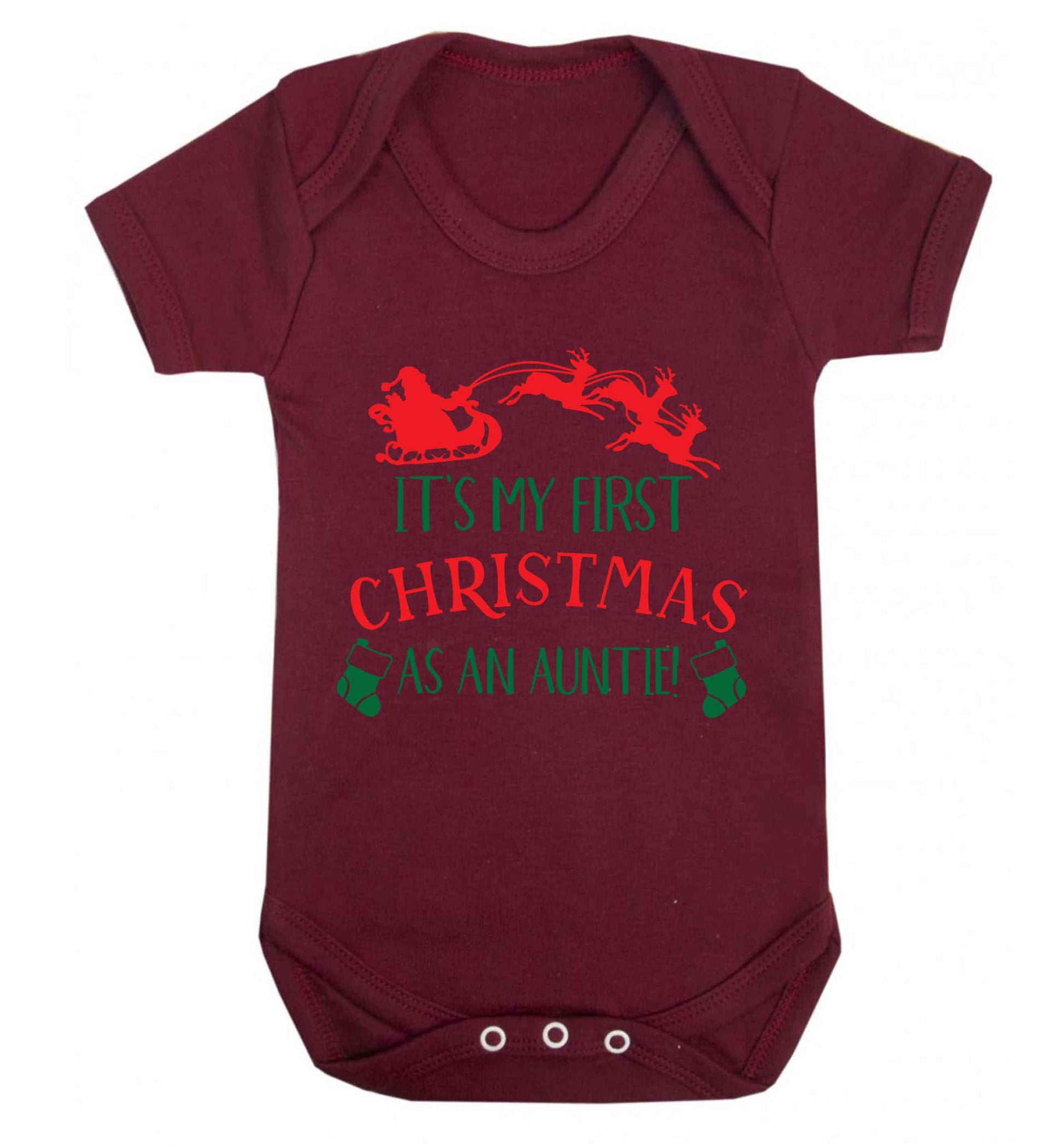 It's my first Christmas as an auntie! Baby Vest maroon 18-24 months
