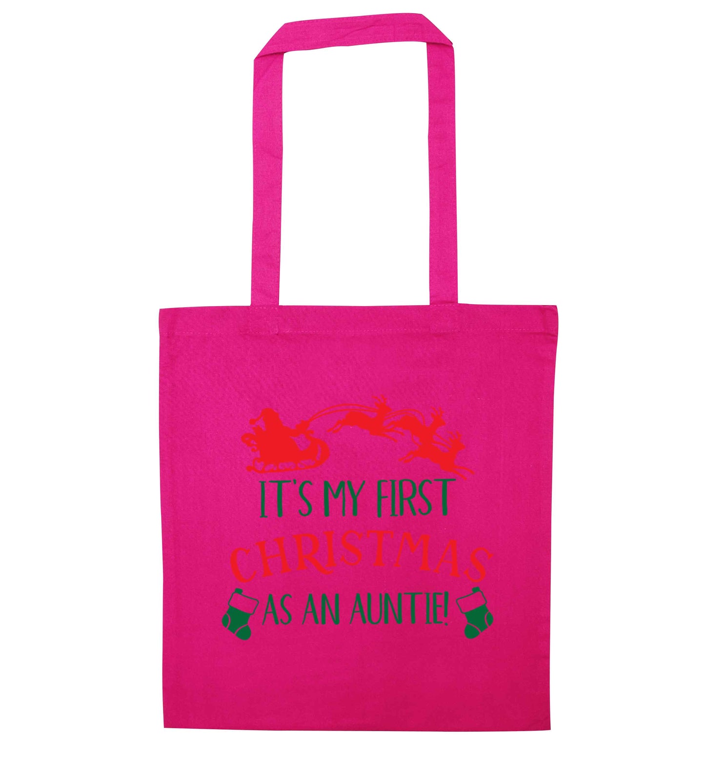 It's my first Christmas as an auntie! pink tote bag