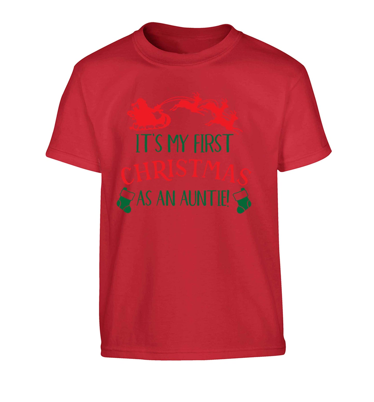 It's my first Christmas as an auntie! Children's red Tshirt 12-13 Years