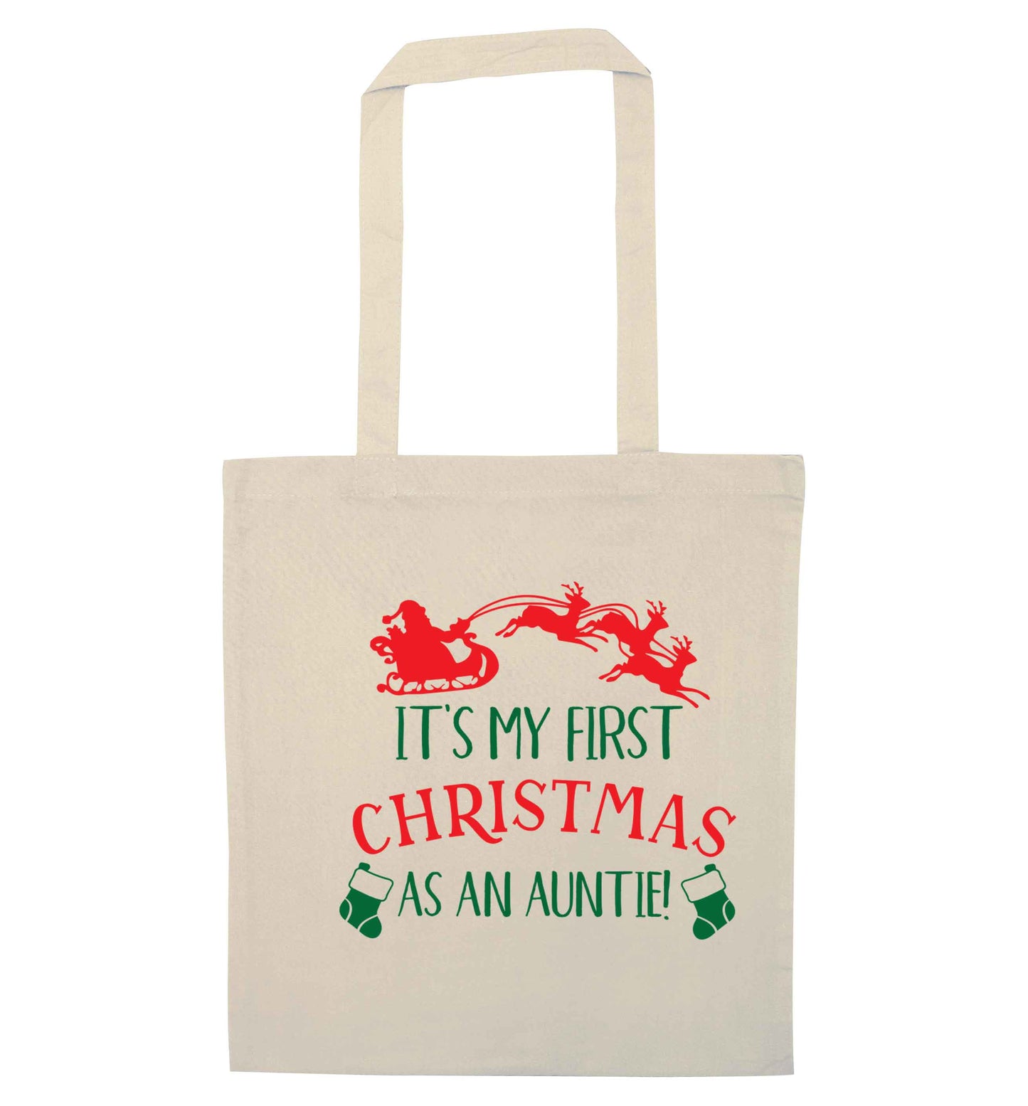 It's my first Christmas as an auntie! natural tote bag