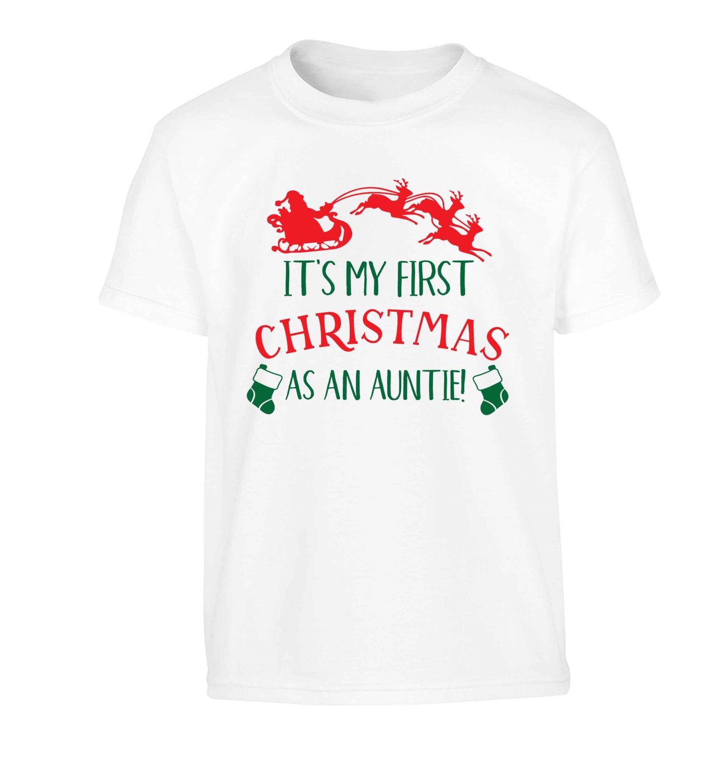 It's my first Christmas as an auntie! Children's white Tshirt 12-13 Years