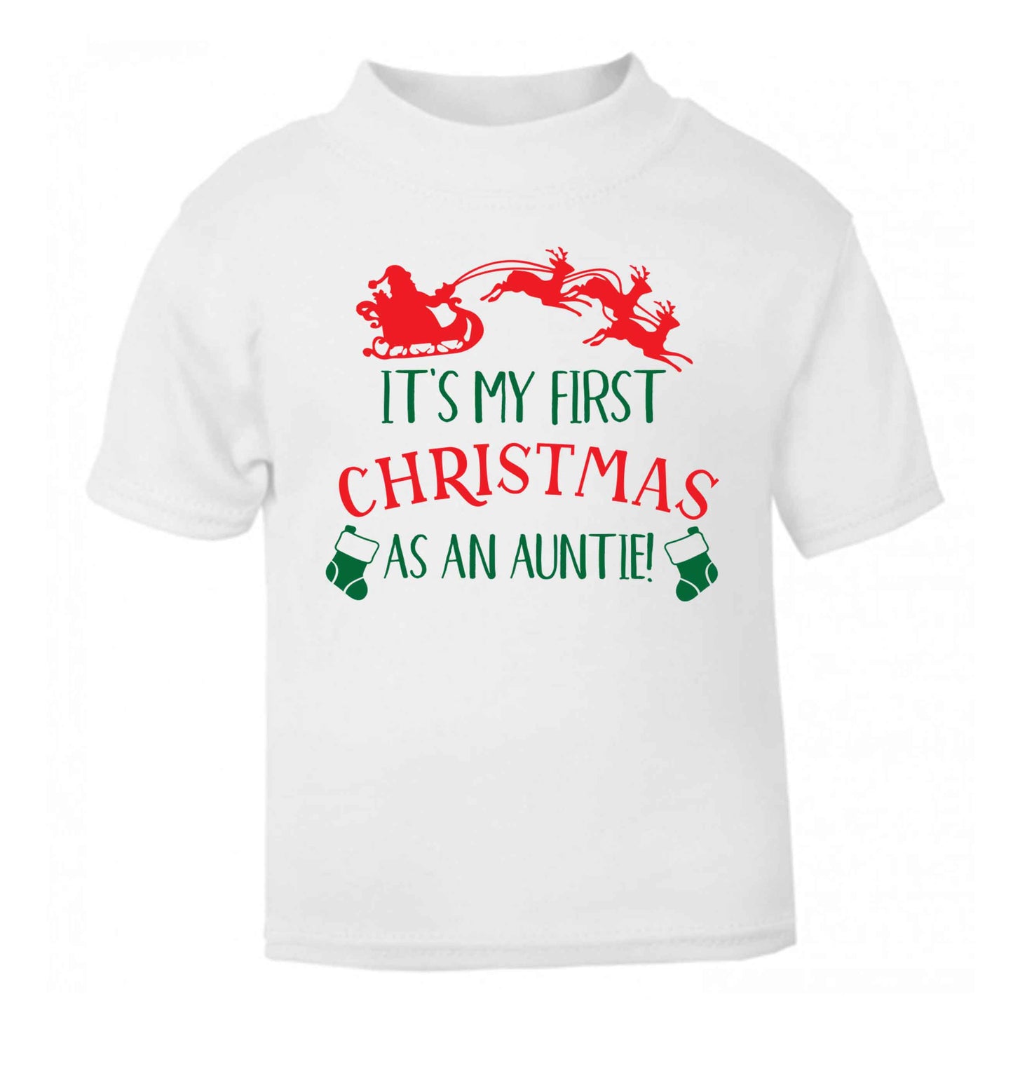 It's my first Christmas as an auntie! white Baby Toddler Tshirt 2 Years