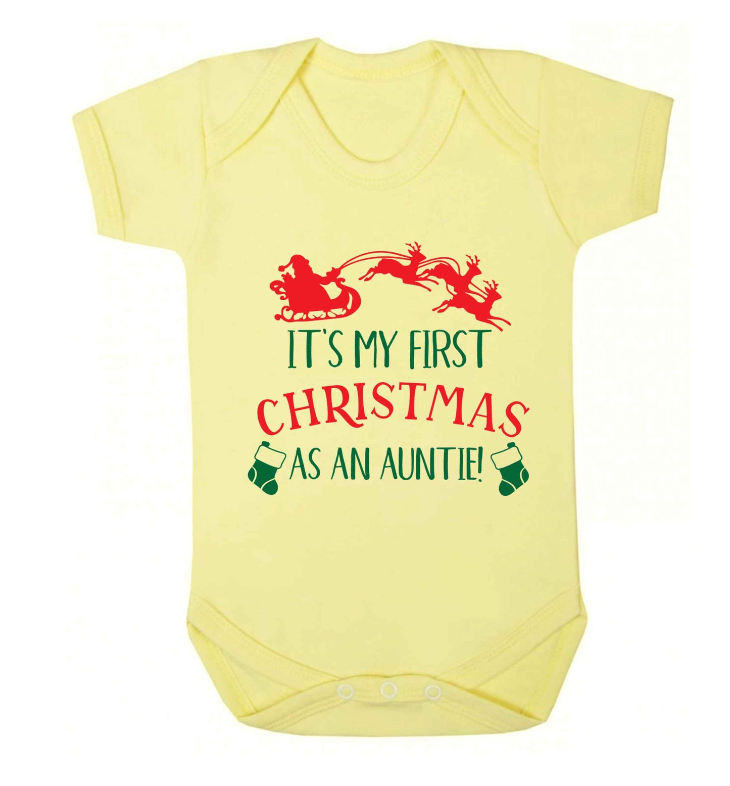 It's my first Christmas as an auntie! Baby Vest pale yellow 18-24 months