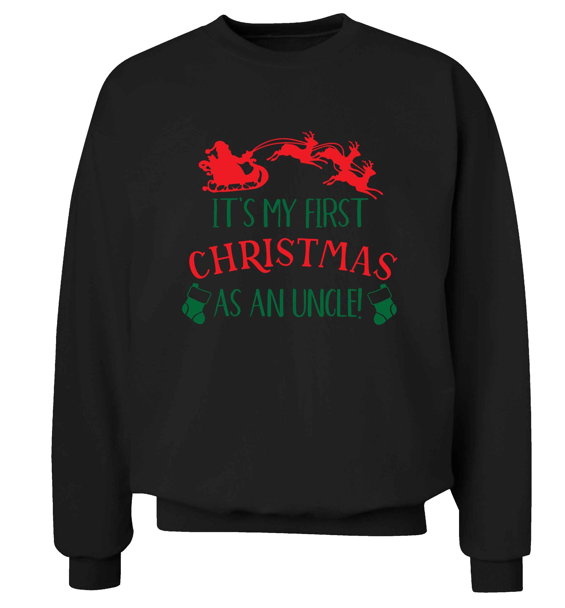 It's my first Christmas as an uncle! Adult's unisex black Sweater 2XL