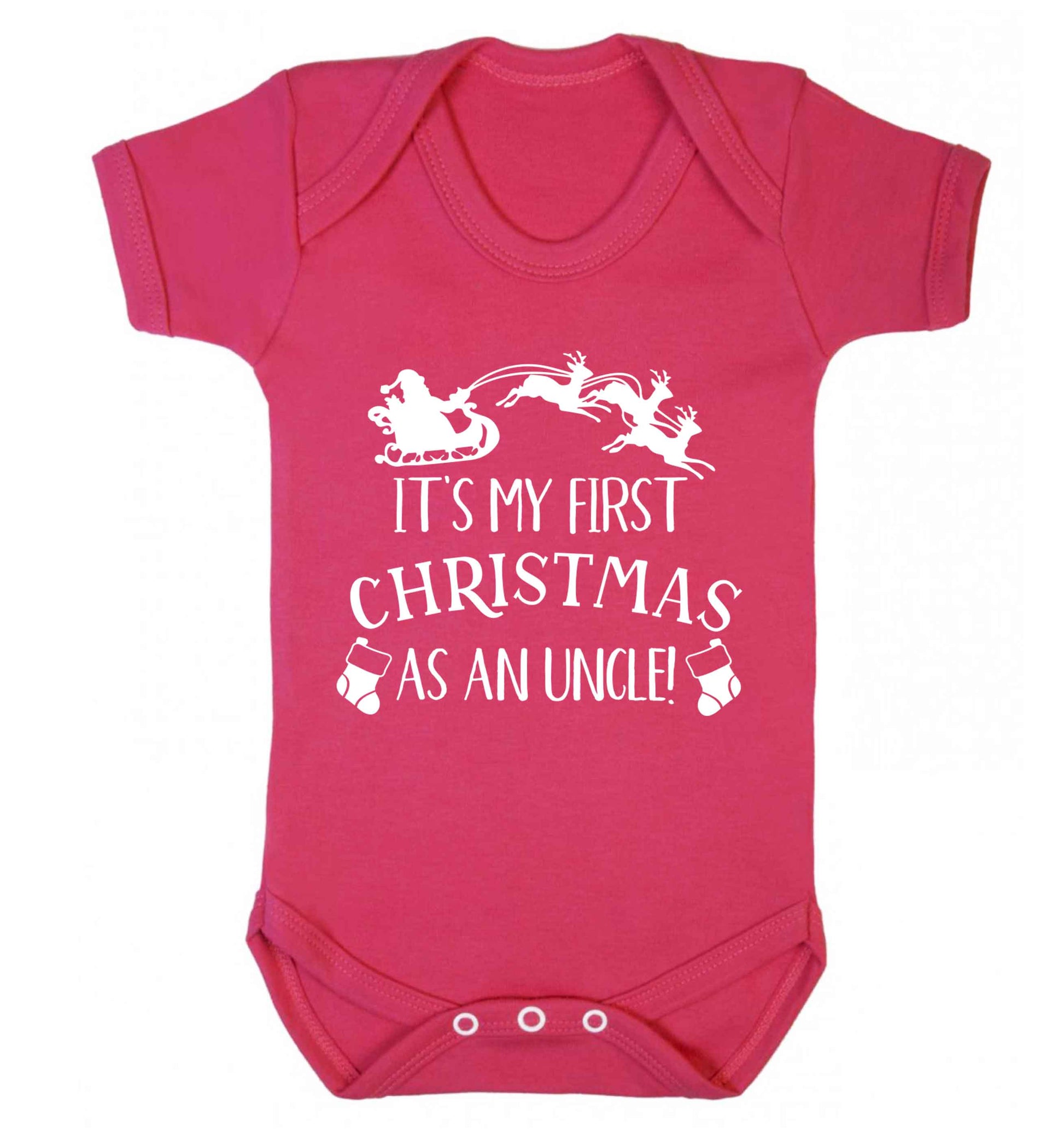 It's my first Christmas as an uncle! Baby Vest dark pink 18-24 months