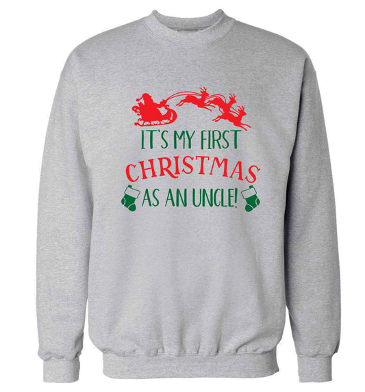 It's my first Christmas as an uncle! Adult's unisex grey Sweater 2XL