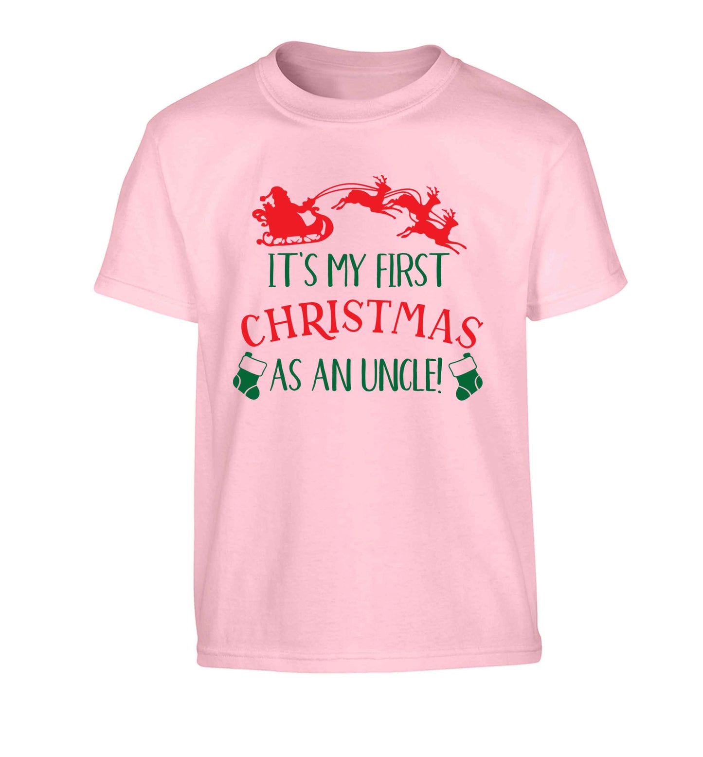 It's my first Christmas as an uncle! Children's light pink Tshirt 12-13 Years