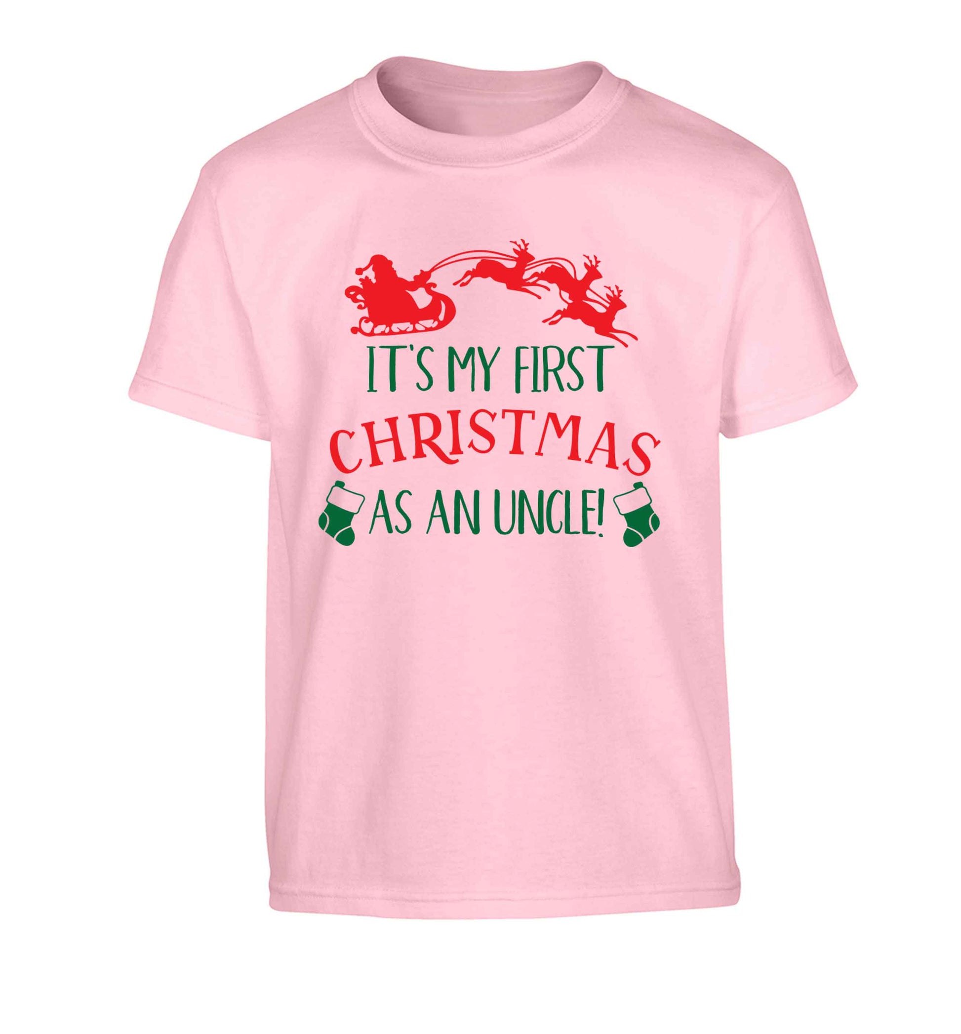 It's my first Christmas as an uncle! Children's light pink Tshirt 12-13 Years