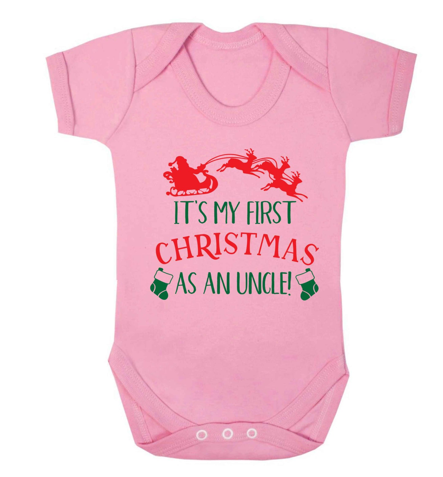 It's my first Christmas as an uncle! Baby Vest pale pink 18-24 months