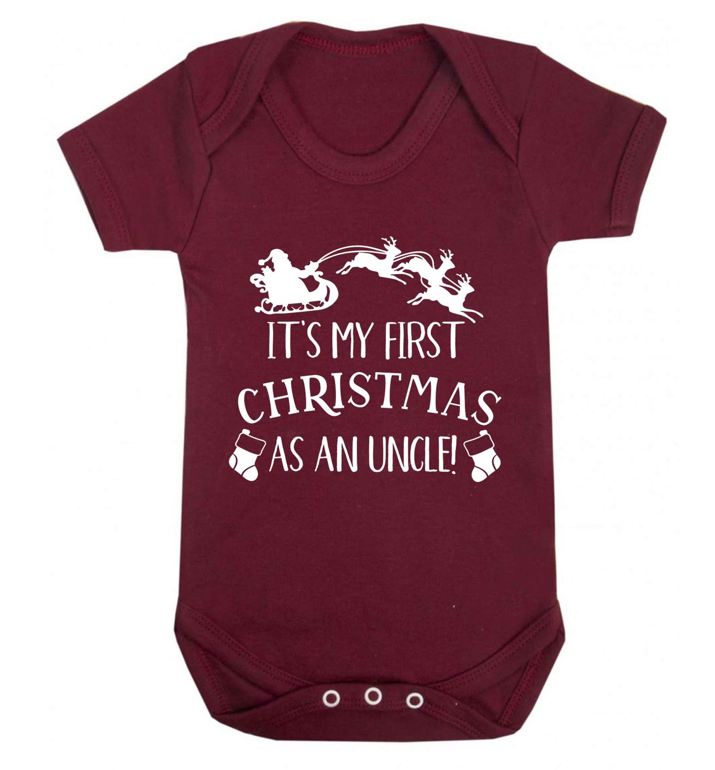 It's my first Christmas as an uncle! Baby Vest maroon 18-24 months