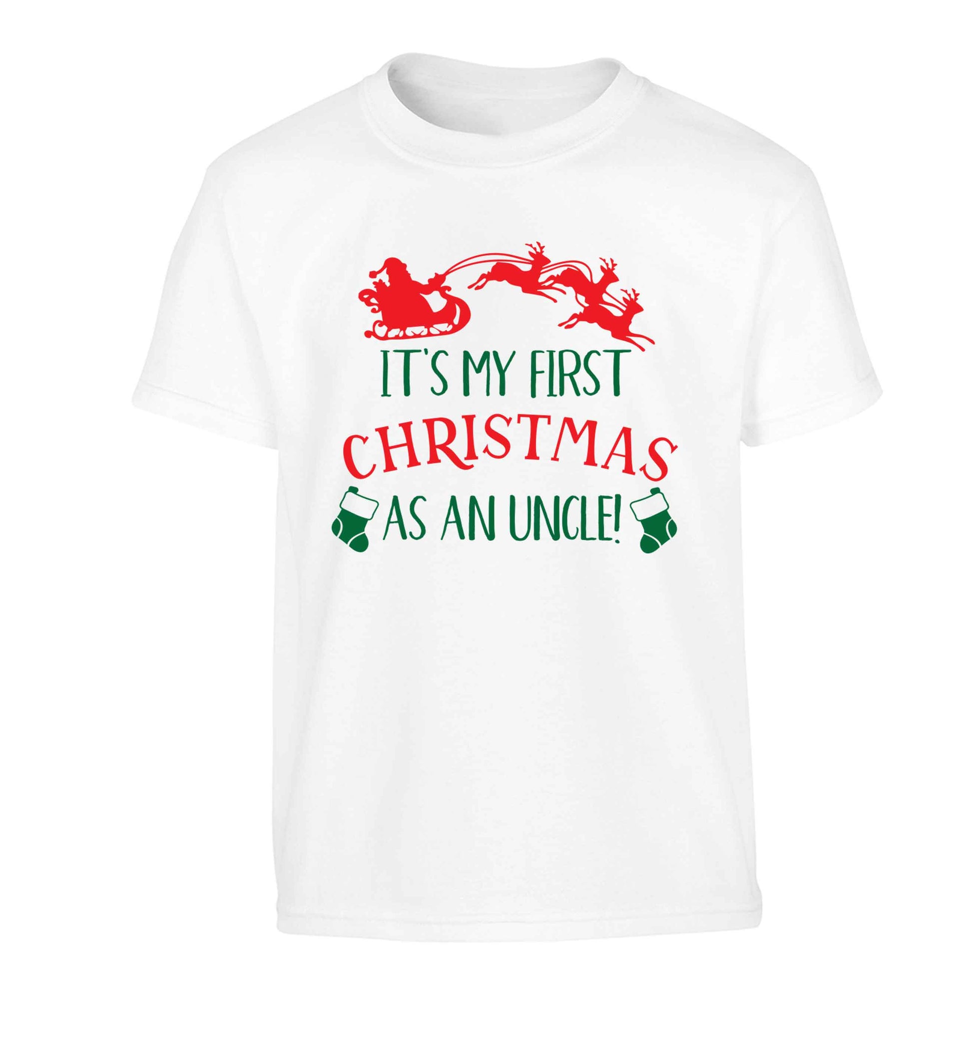 It's my first Christmas as an uncle! Children's white Tshirt 12-13 Years