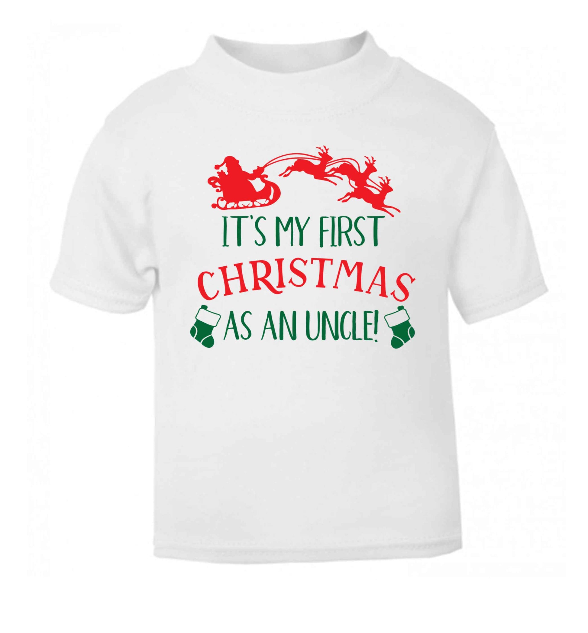 It's my first Christmas as an uncle! white Baby Toddler Tshirt 2 Years