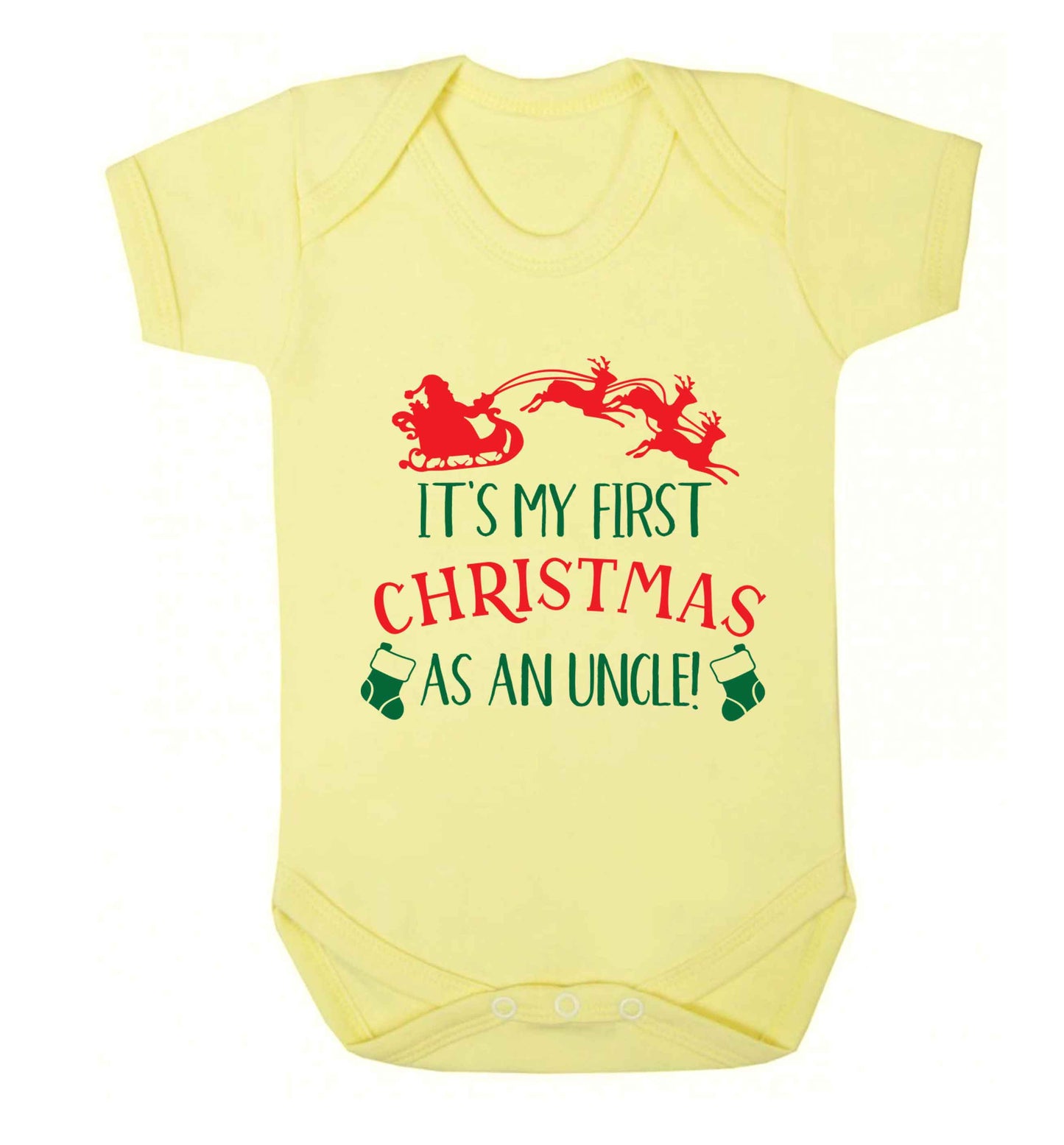 It's my first Christmas as an uncle! Baby Vest pale yellow 18-24 months