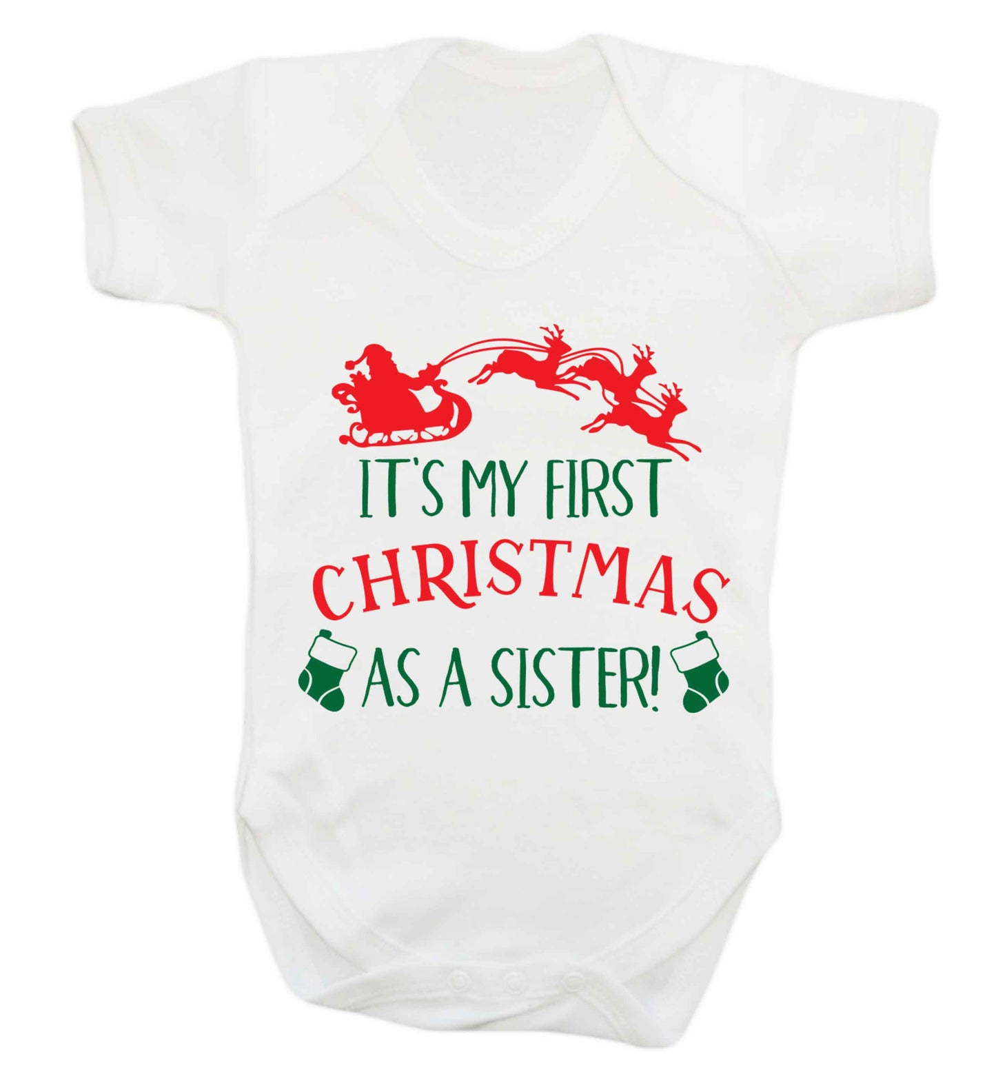 It's my first Christmas as a sister! Baby Vest white 18-24 months